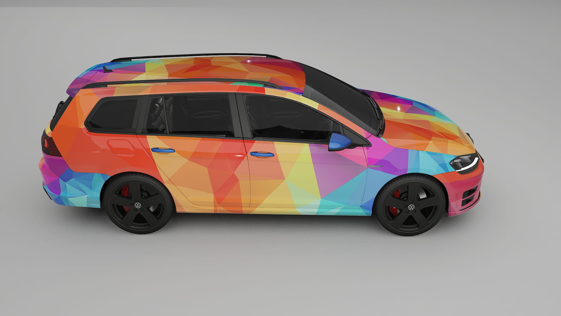 VW Golf Variant Mk7 VECTOR VIBE – Designad Wrap PPF-sats i utskrivbar polyuretanfilm