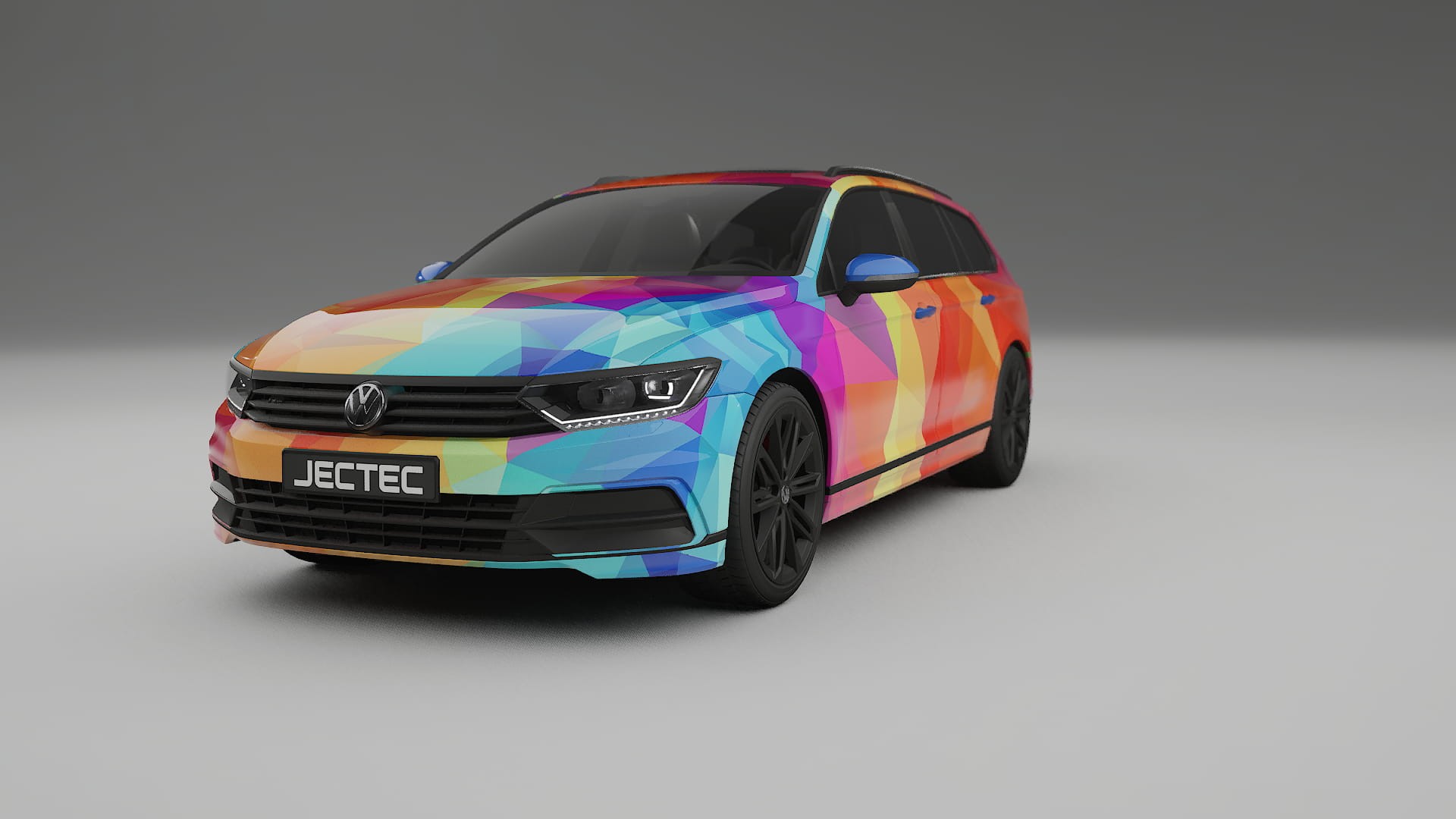 VW Passat VariantR B8 VECTOR VIBE – Designad Wrap PPF-sats i utskrivbar polyuretanfilm