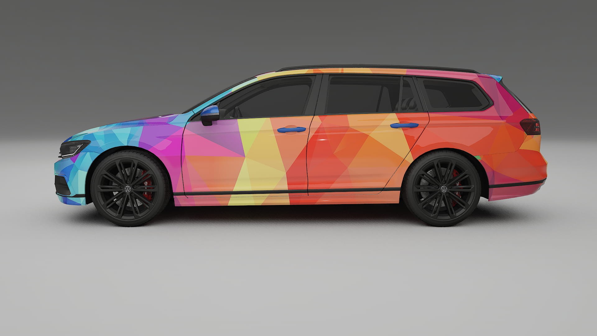 VW Passat VariantR B8 VECTOR VIBE – Designad Wrap PPF-sats i utskrivbar polyuretanfilm