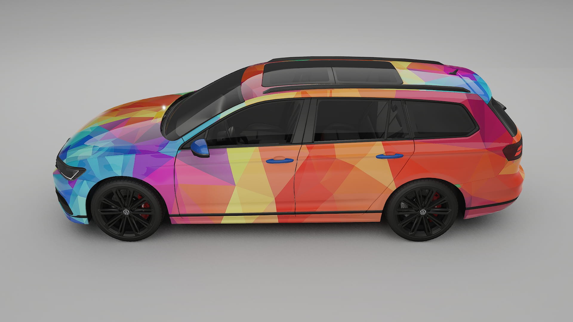 VW Passat VariantR B8 VECTOR VIBE – Designad Wrap PPF-sats i utskrivbar polyuretanfilm