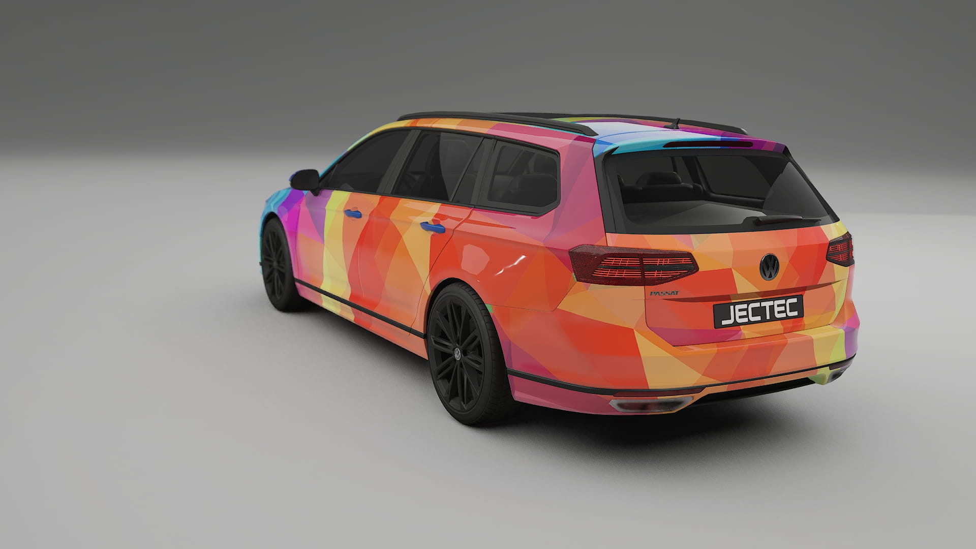 VW Passat VariantR B8 VECTOR VIBE – Designad Wrap PPF-sats i utskrivbar polyuretanfilm