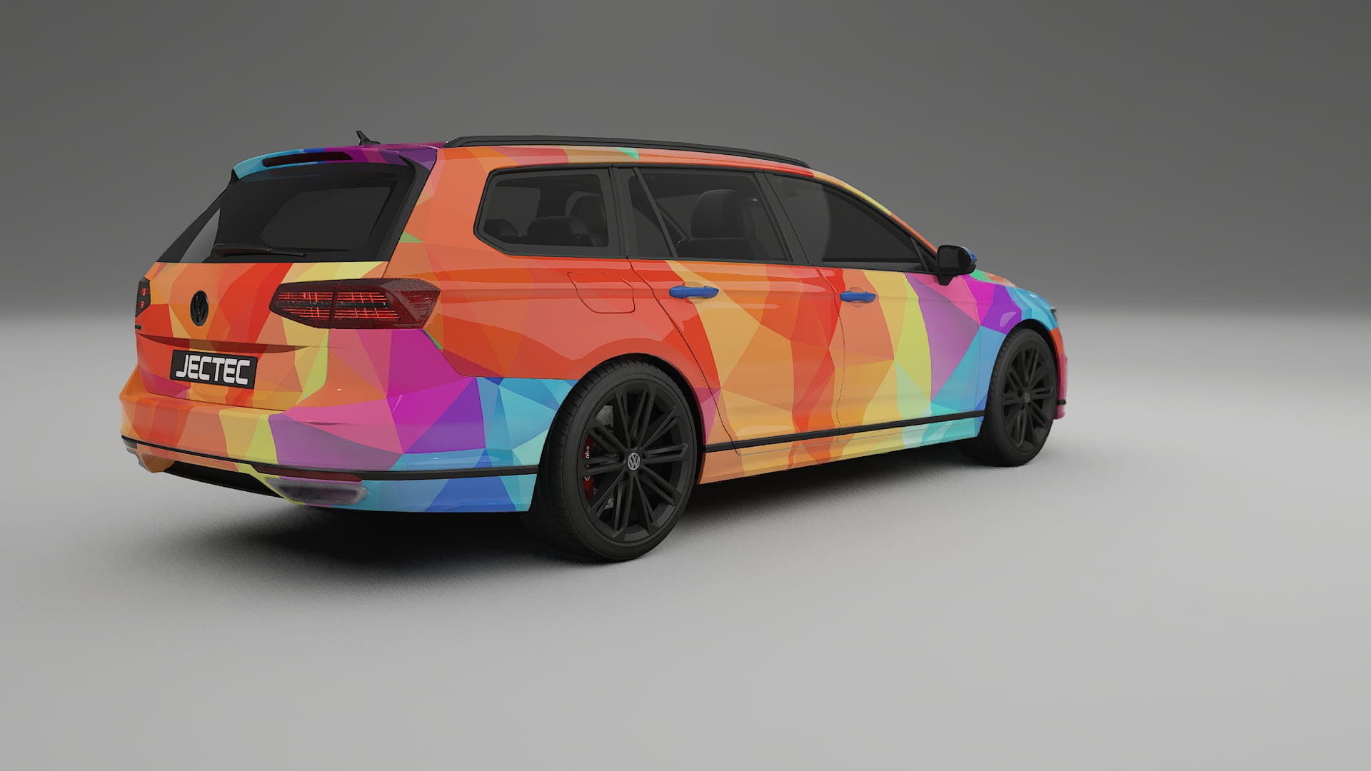 VW Passat VariantR B8 VECTOR VIBE – Designad Wrap PPF-sats i utskrivbar polyuretanfilm