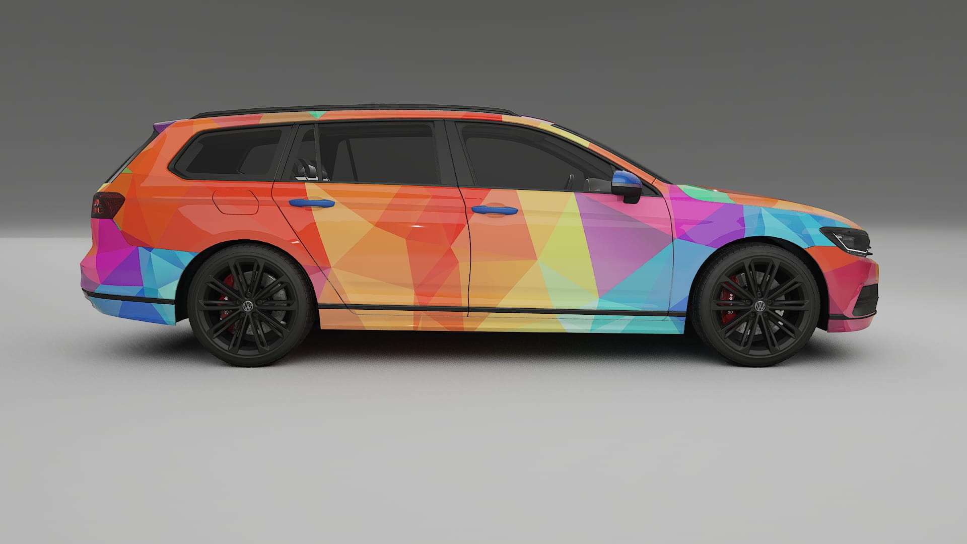 VW Passat VariantR B8 VECTOR VIBE – Designad Wrap PPF-sats i utskrivbar polyuretanfilm