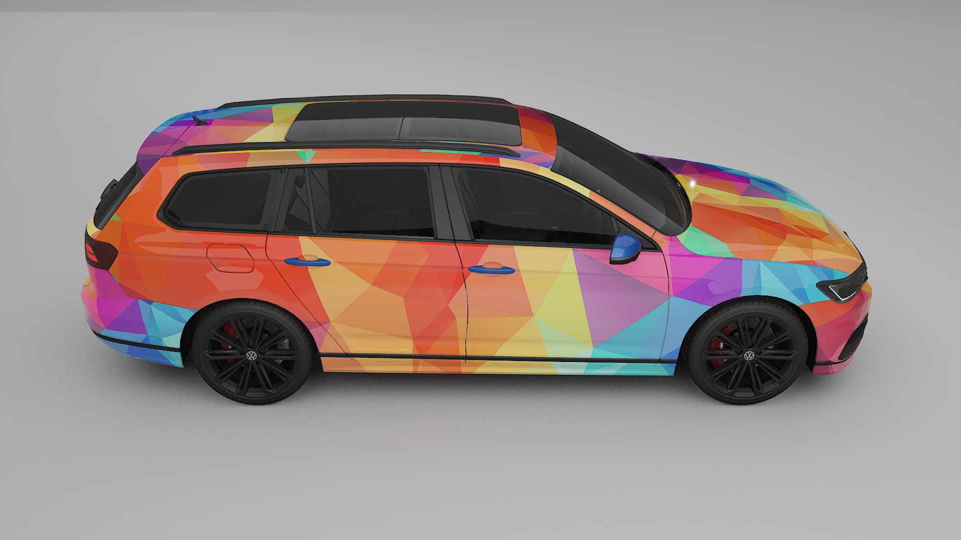 VW Passat VariantR B8 VECTOR VIBE – Designad Wrap PPF-sats i utskrivbar polyuretanfilm