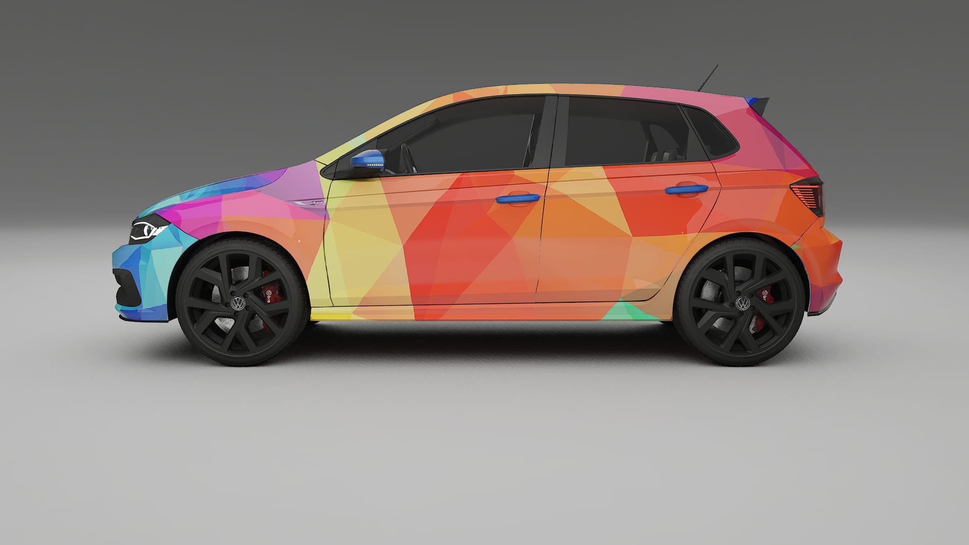 VW Polo GTI VI VECTOR VIBE – Designad Wrap PPF-sats i utskrivbar polyuretanfilm