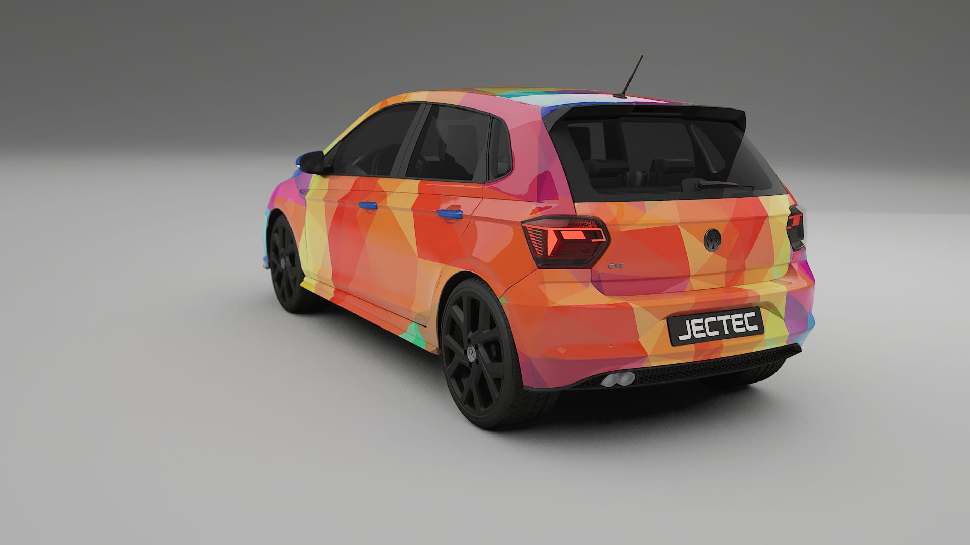 VW Polo GTI VI VECTOR VIBE – Designad Wrap PPF-sats i utskrivbar polyuretanfilm