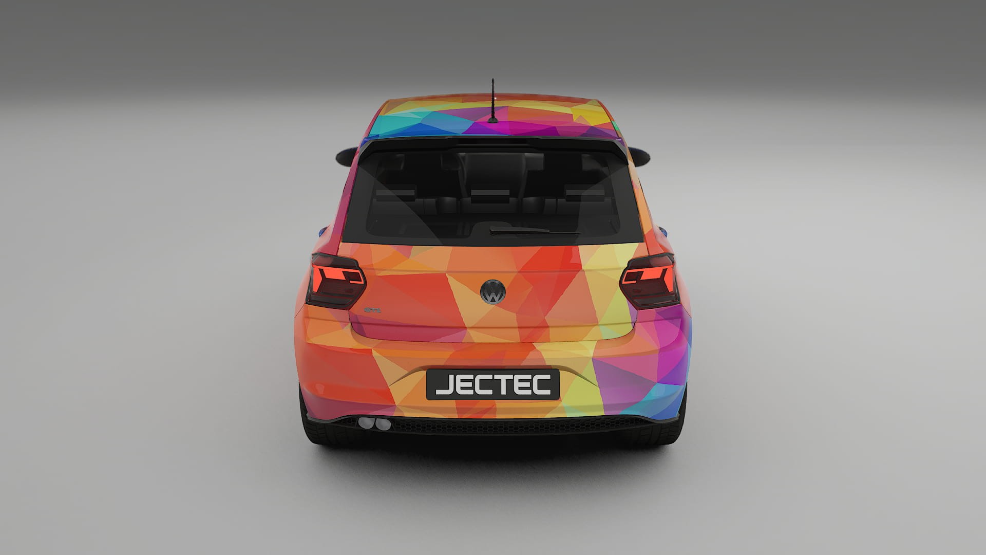 VW Polo GTI VI VECTOR VIBE – Designad Wrap PPF-sats i utskrivbar polyuretanfilm