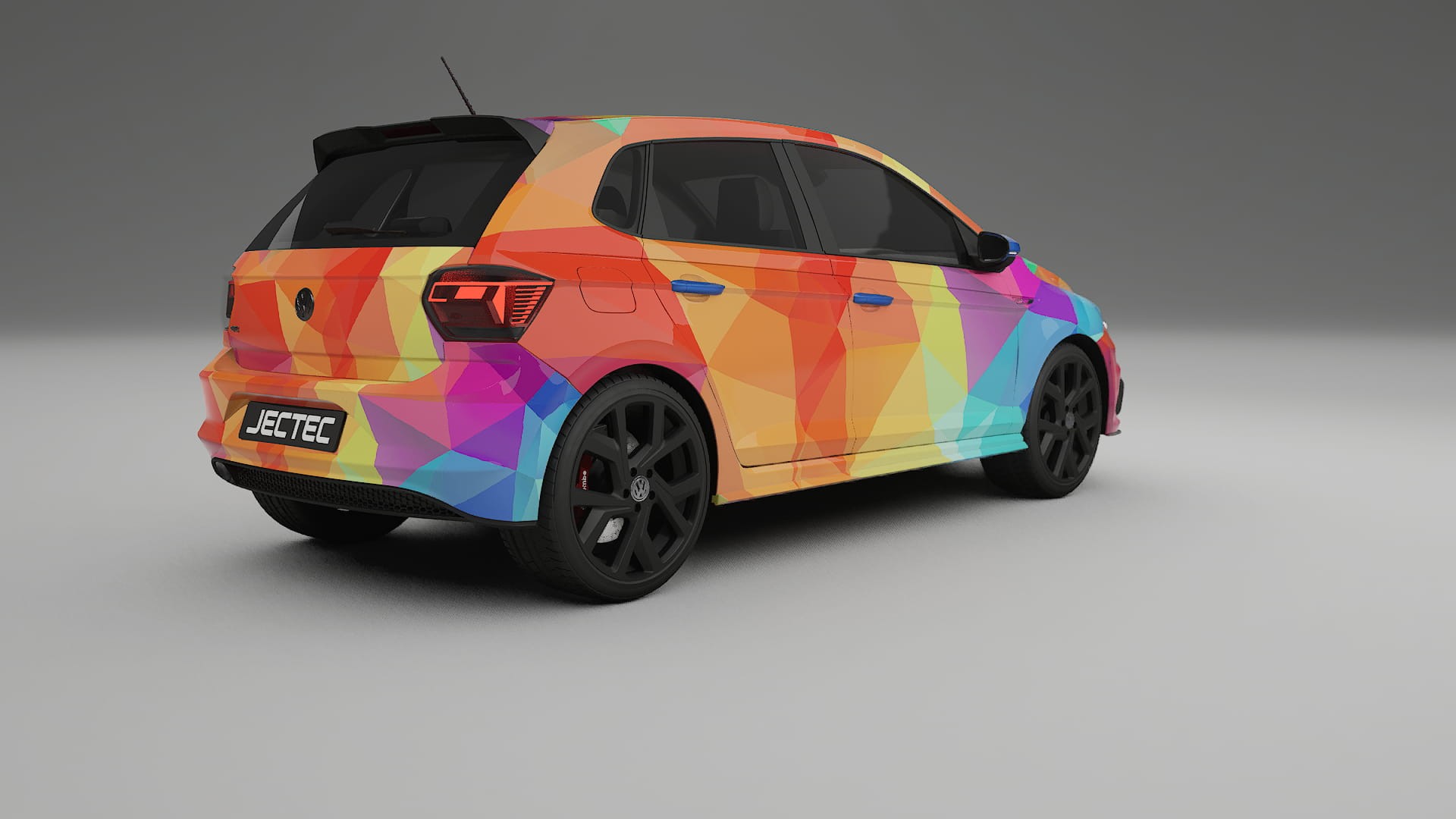 VW Polo GTI VI VECTOR VIBE – Designad Wrap PPF-sats i utskrivbar polyuretanfilm