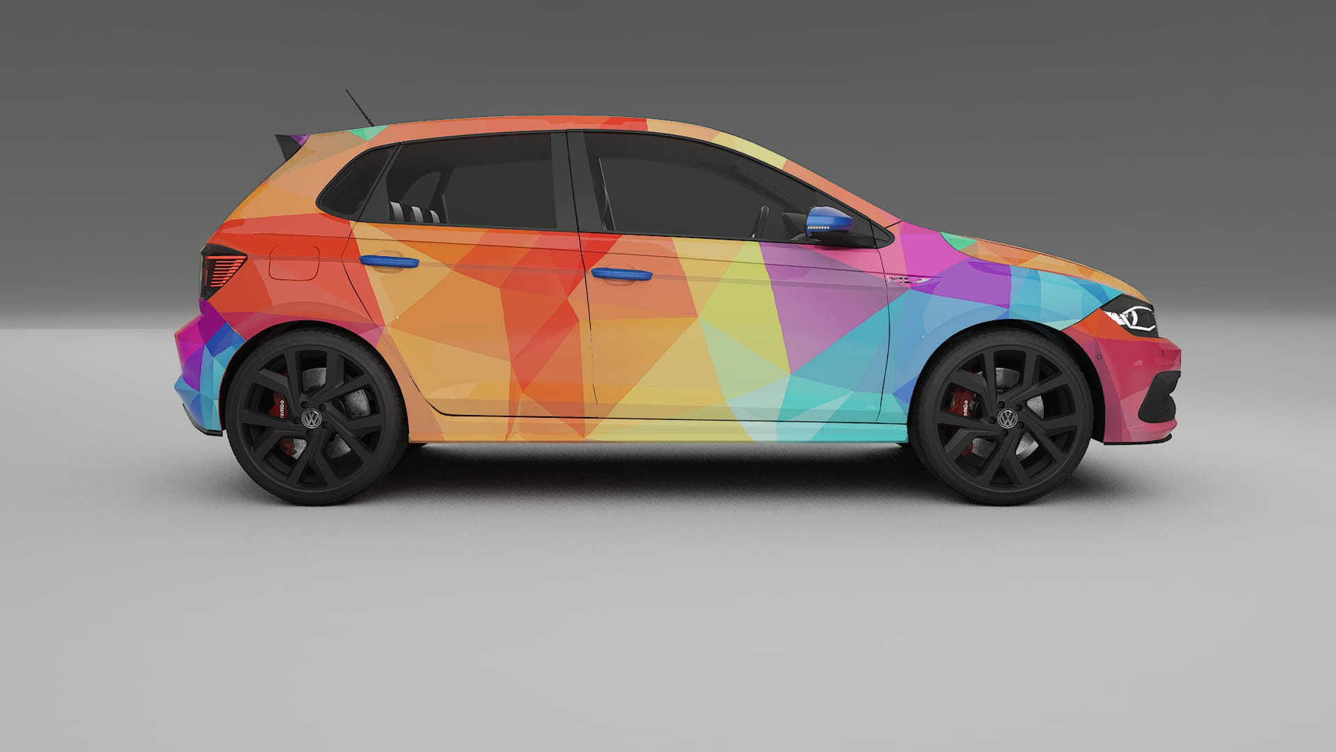 VW Polo GTI VI VECTOR VIBE – Designad Wrap PPF-sats i utskrivbar polyuretanfilm