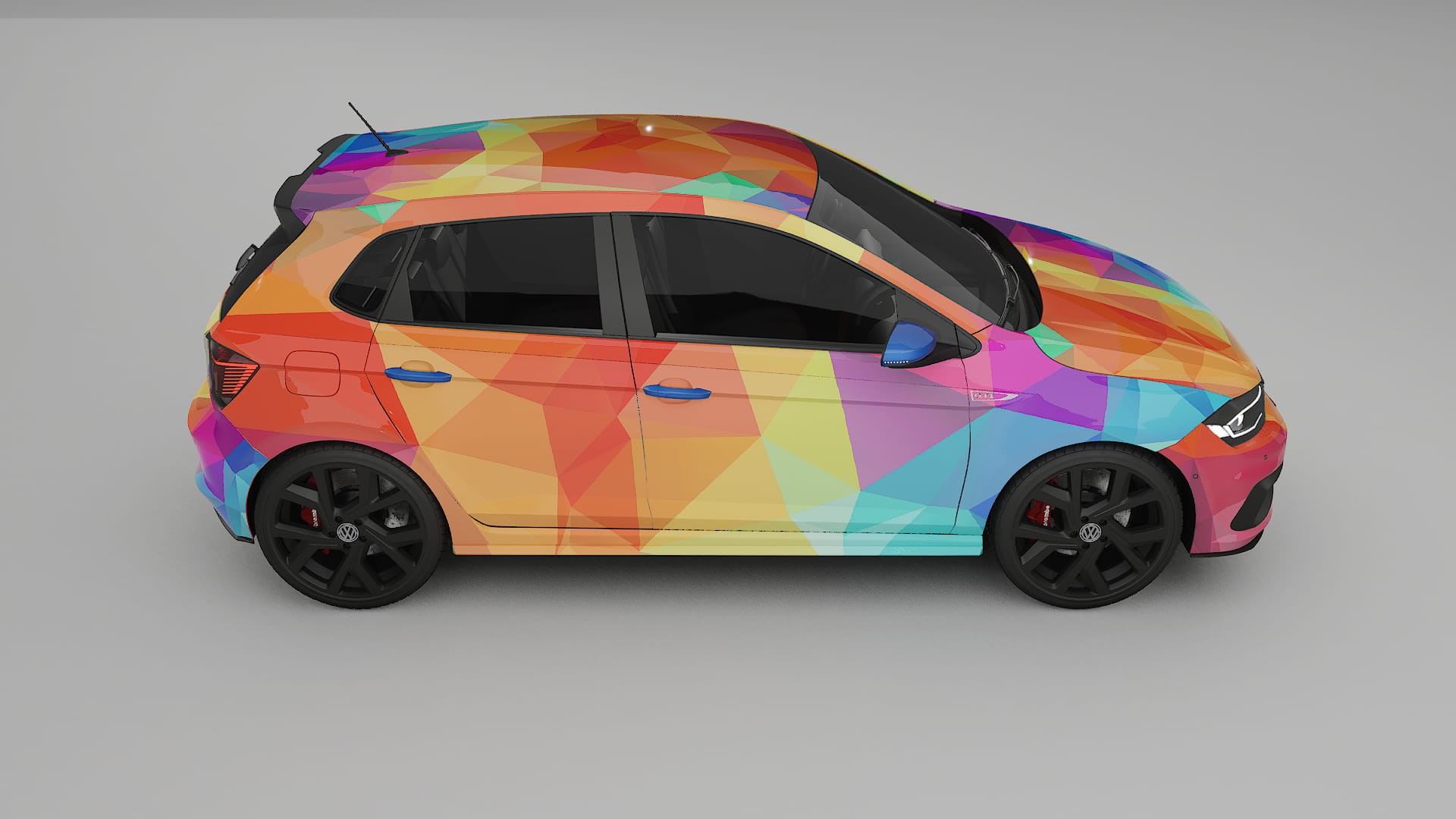 VW Polo GTI VI VECTOR VIBE – Designad Wrap PPF-sats i utskrivbar polyuretanfilm
