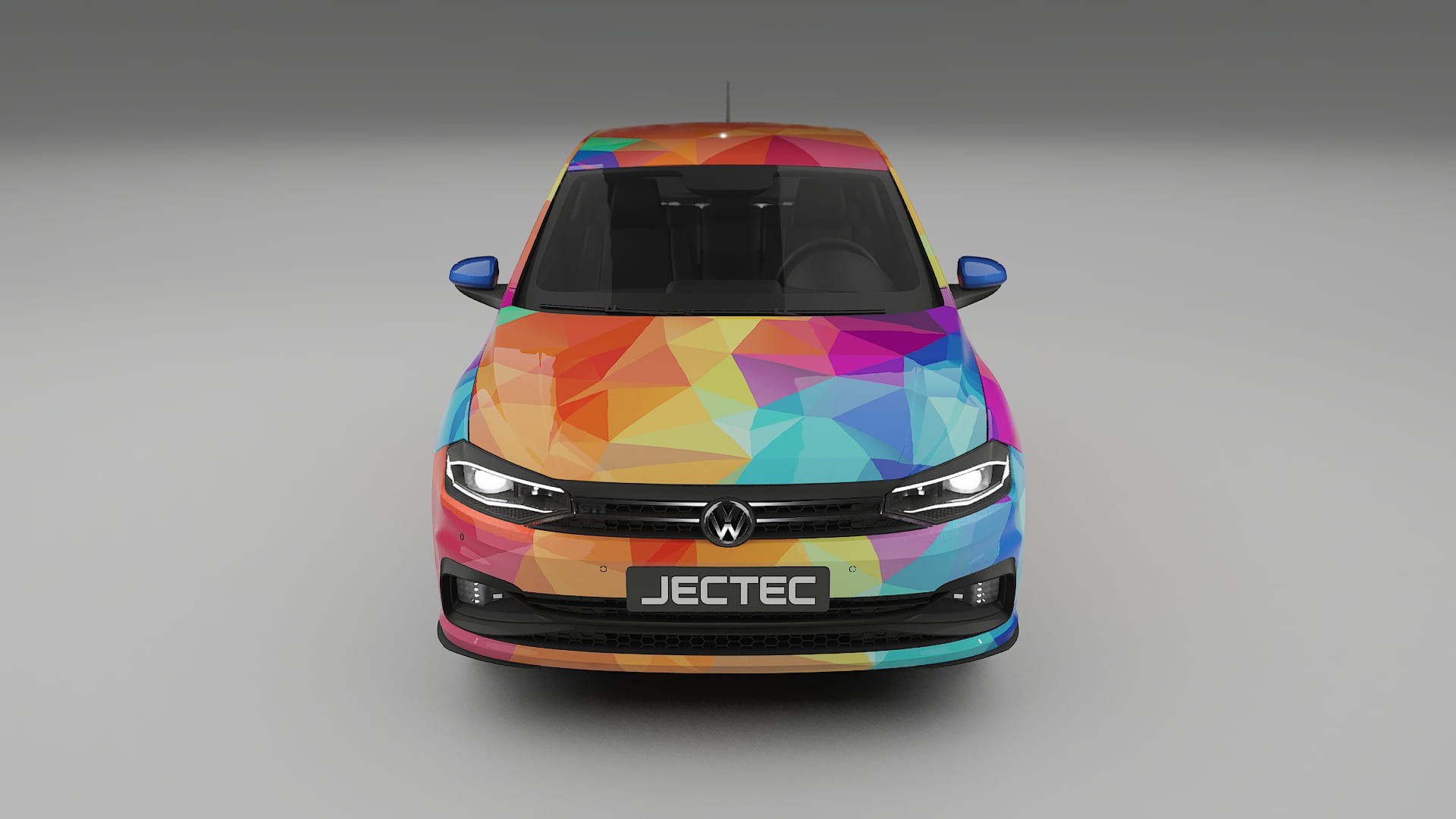 VW Polo GTI VI VECTOR VIBE – Designad Wrap PPF-sats i utskrivbar polyuretanfilm