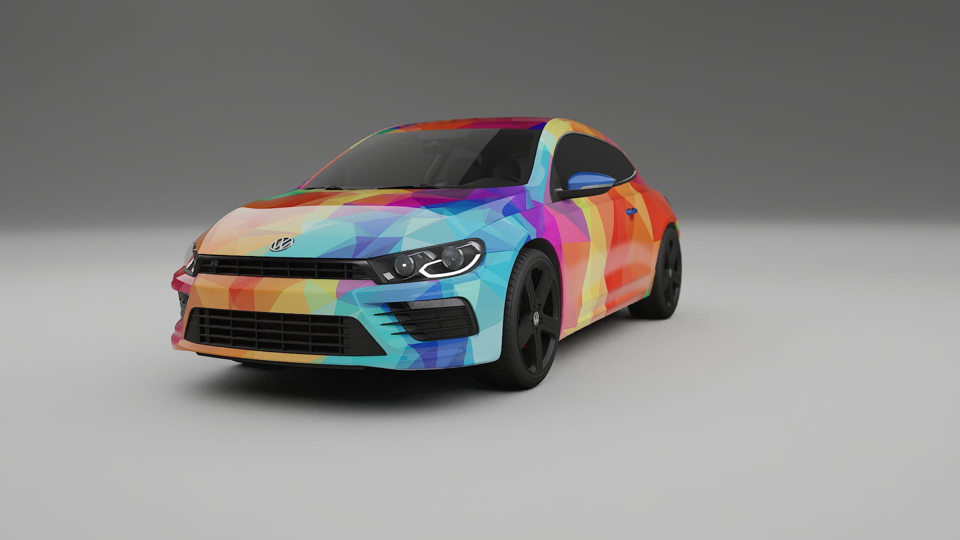VW Scirocco R III VECTOR VIBE – Designad Wrap PPF-sats i utskrivbar polyuretanfilm
