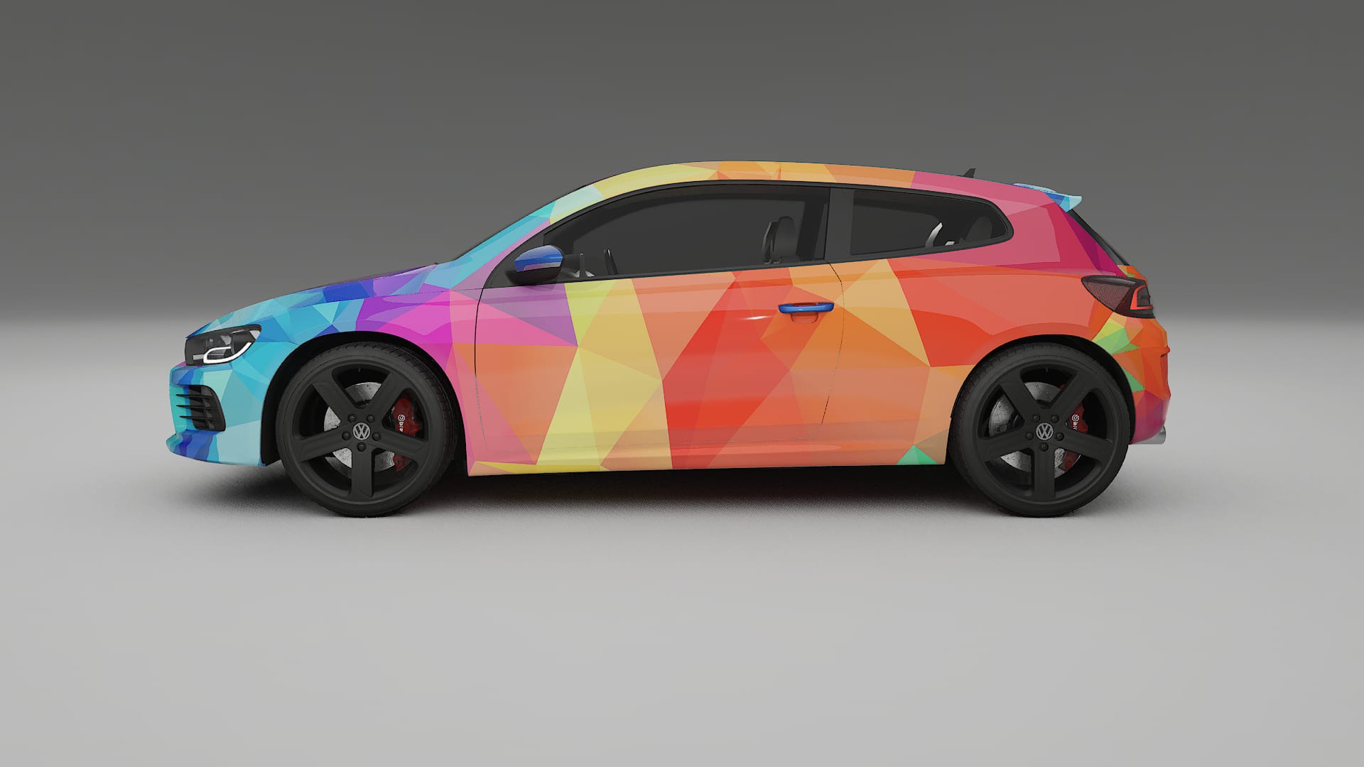 VW Scirocco R III VECTOR VIBE – Designad Wrap PPF-sats i utskrivbar polyuretanfilm