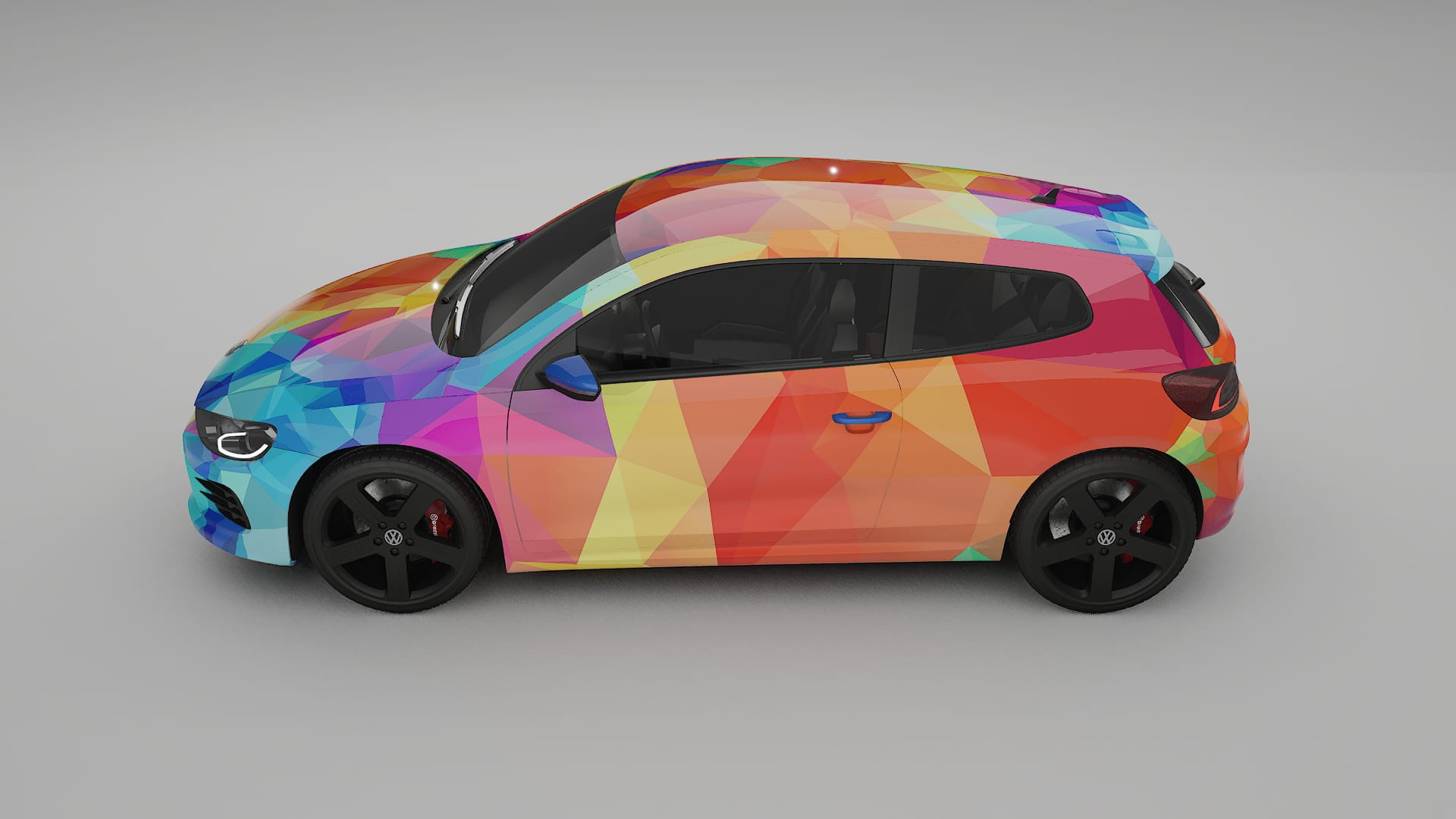 VW Scirocco R III VECTOR VIBE – Designad Wrap PPF-sats i utskrivbar polyuretanfilm