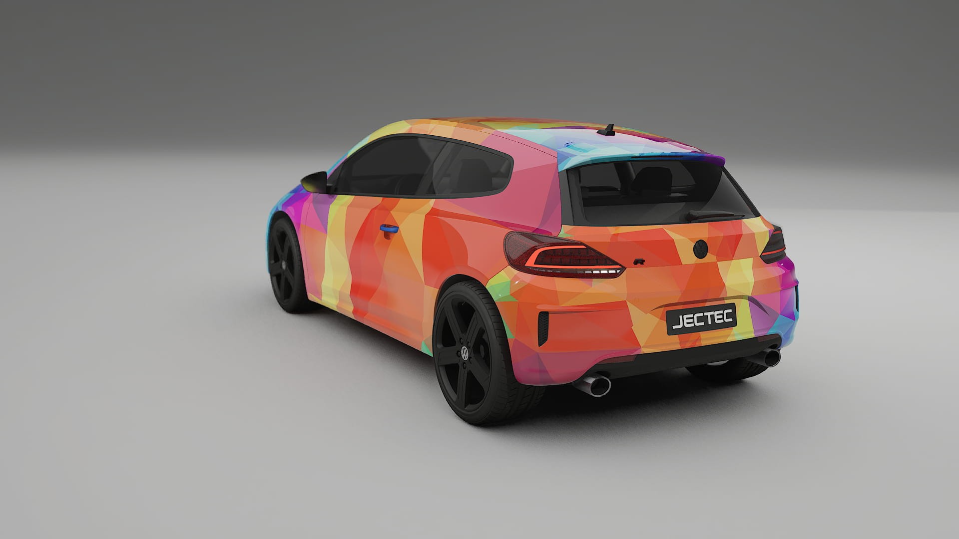 VW Scirocco R III VECTOR VIBE – Designad Wrap PPF-sats i utskrivbar polyuretanfilm