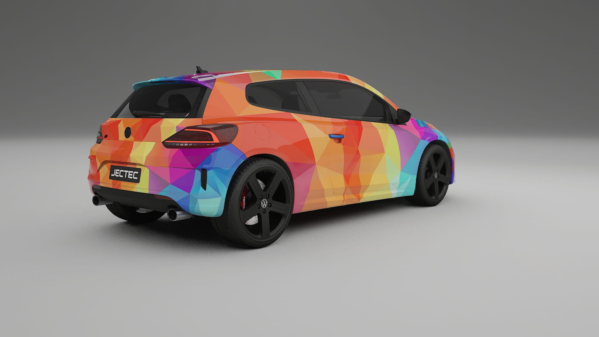 VW Scirocco R III VECTOR VIBE – Designad Wrap PPF-sats i utskrivbar polyuretanfilm