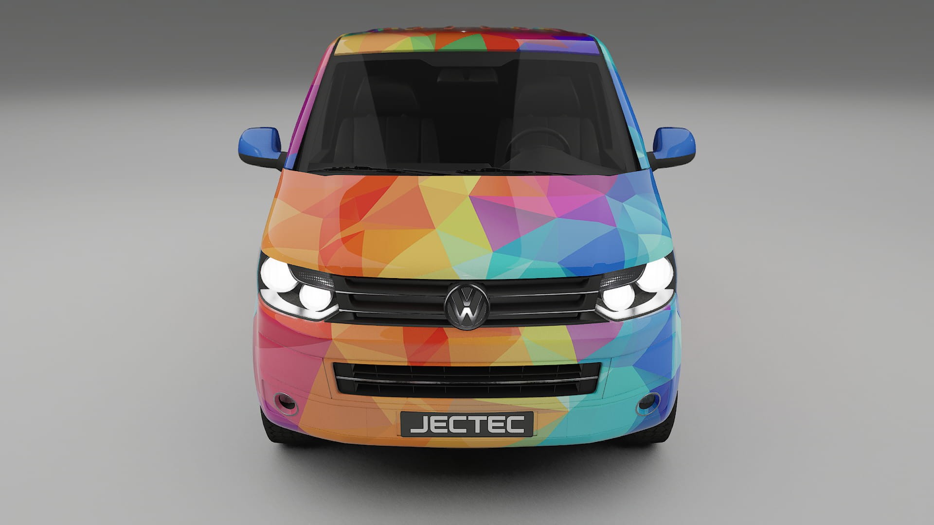 VW Transporter T5 Caravelle VECTOR VIBE – Designad Wrap PPF-sats i utskrivbar polyuretanfilm