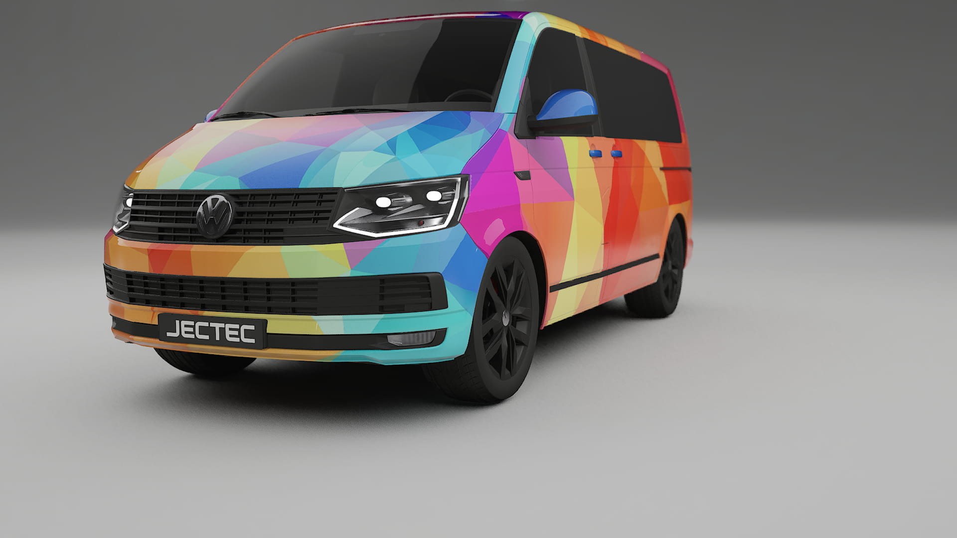 VW Transporter T6 Multivan VECTOR VIBE – Designad Wrap PPF-sats i utskrivbar polyuretanfilm