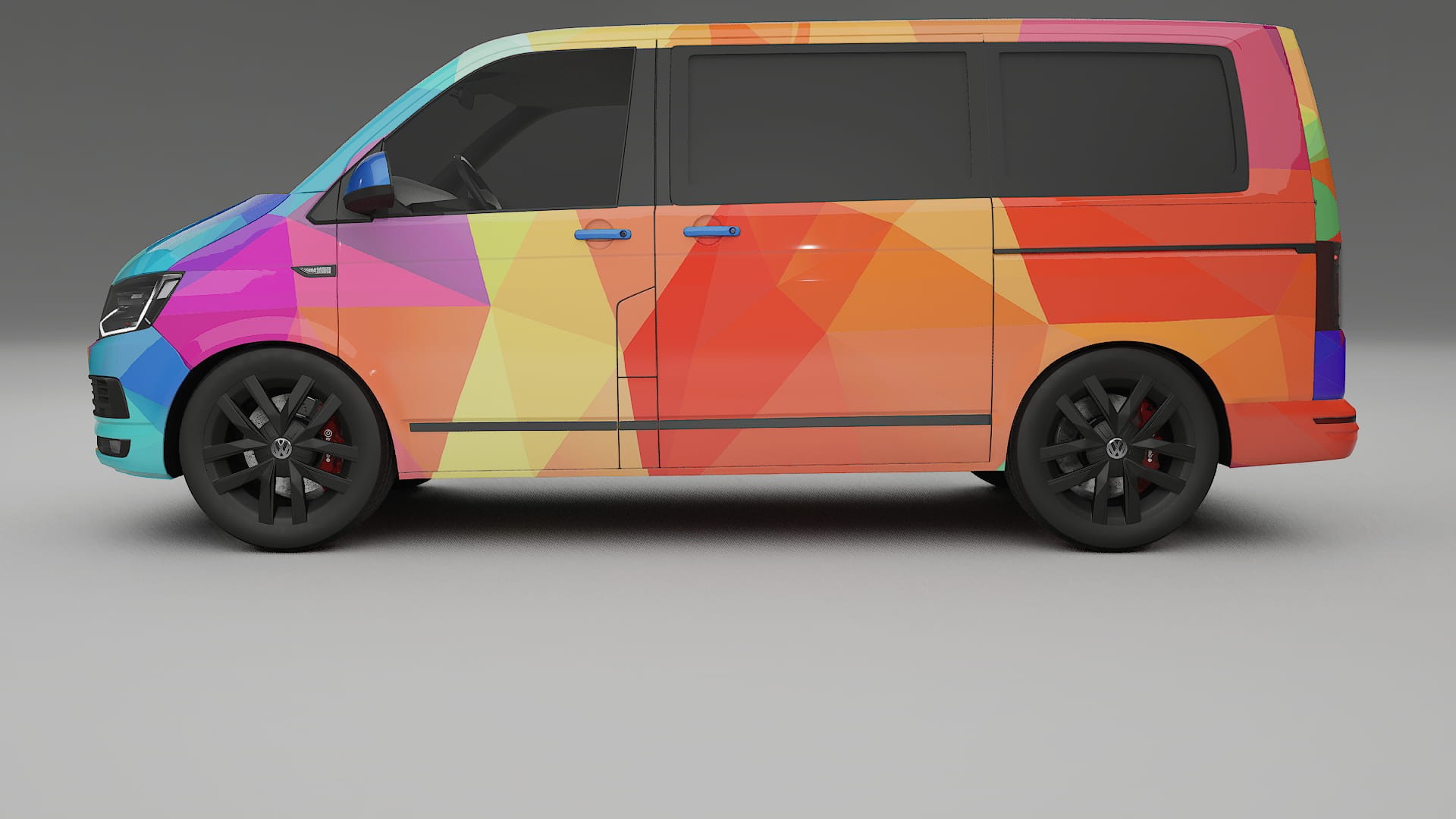 VW Transporter T6 Multivan VECTOR VIBE – Designad Wrap PPF-sats i utskrivbar polyuretanfilm