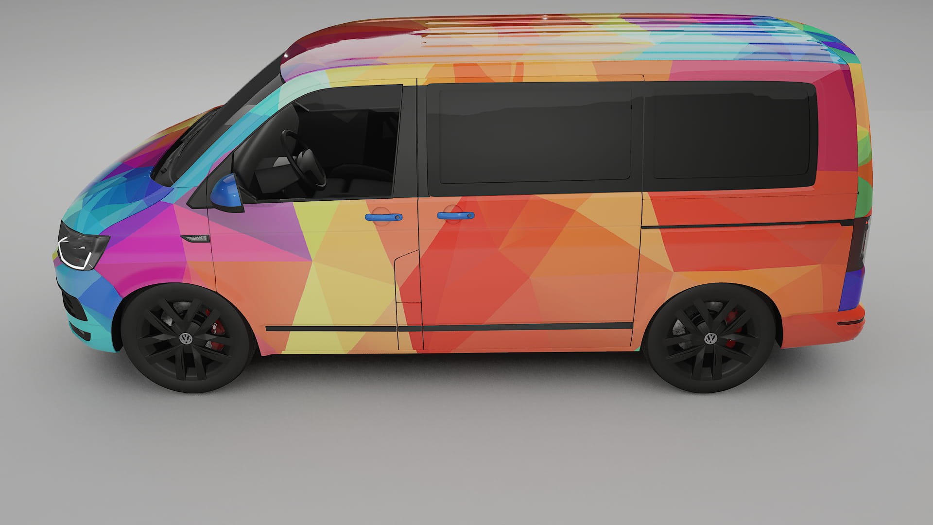 VW Transporter T6 Multivan VECTOR VIBE – Designad Wrap PPF-sats i utskrivbar polyuretanfilm