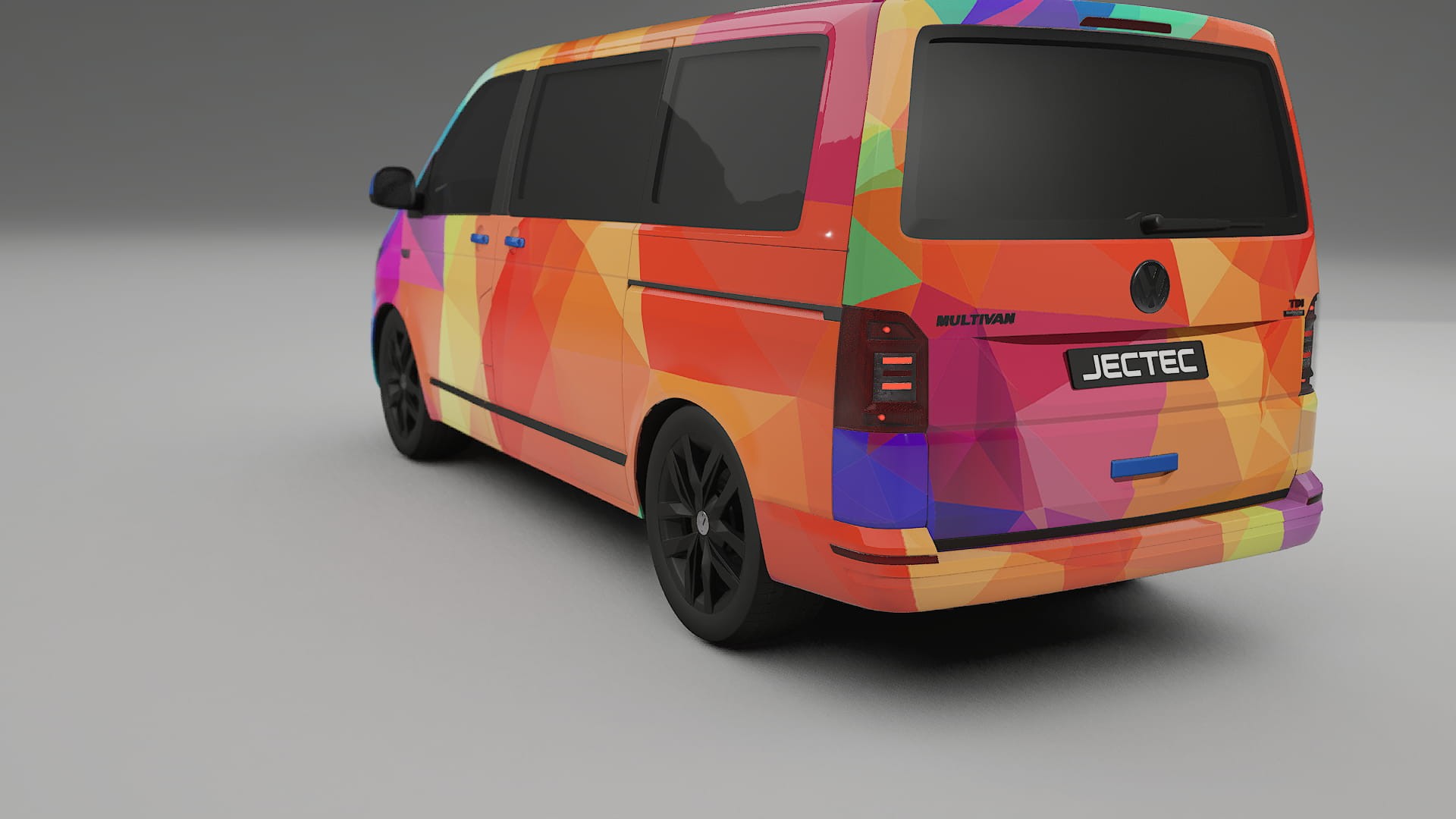 VW Transporter T6 Multivan VECTOR VIBE – Designad Wrap PPF-sats i utskrivbar polyuretanfilm
