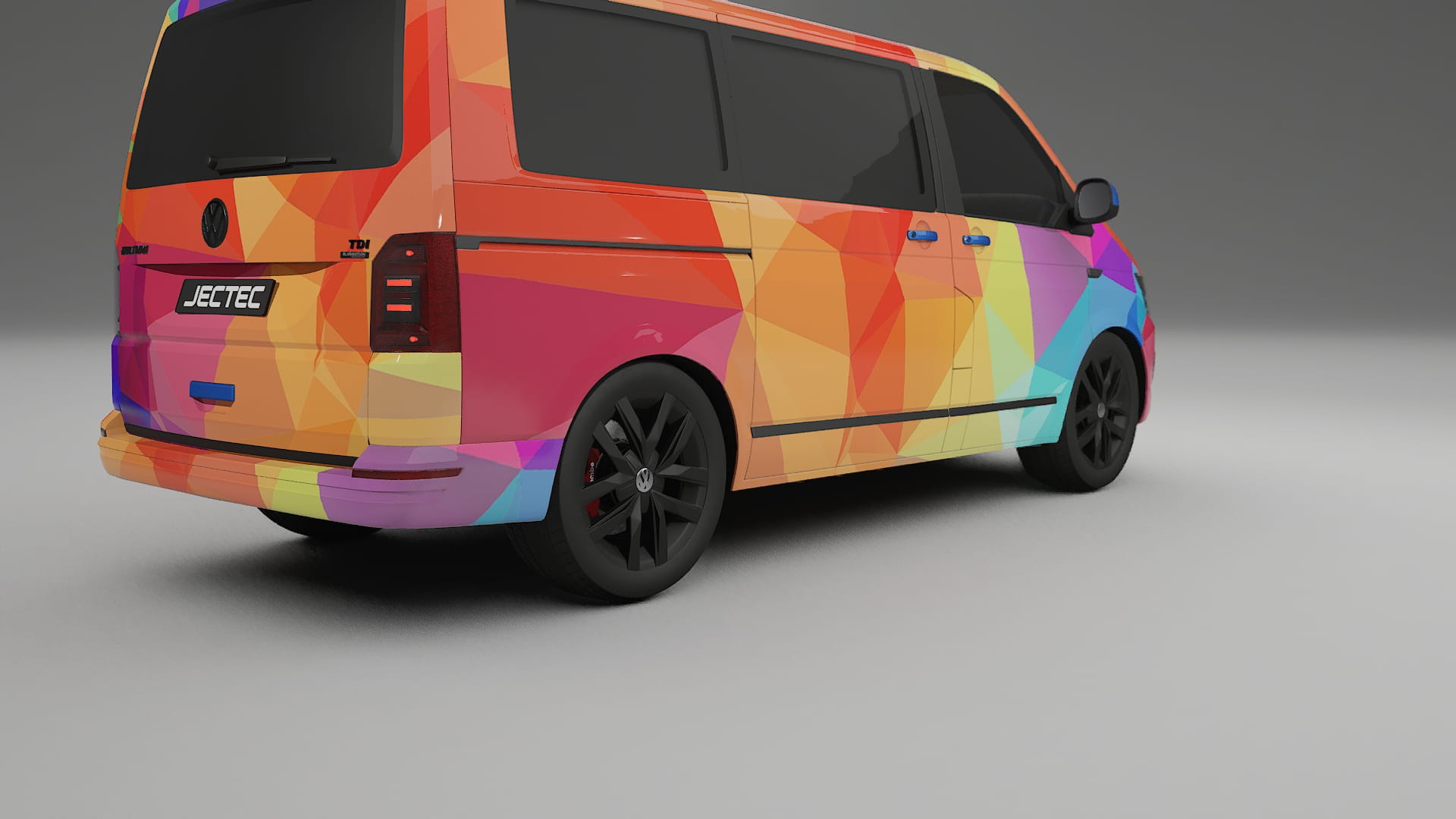 VW Transporter T6 Multivan VECTOR VIBE – Designad Wrap PPF-sats i utskrivbar polyuretanfilm