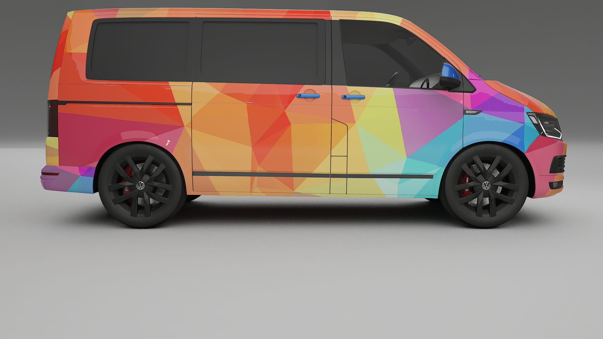 VW Transporter T6 Multivan VECTOR VIBE – Designad Wrap PPF-sats i utskrivbar polyuretanfilm