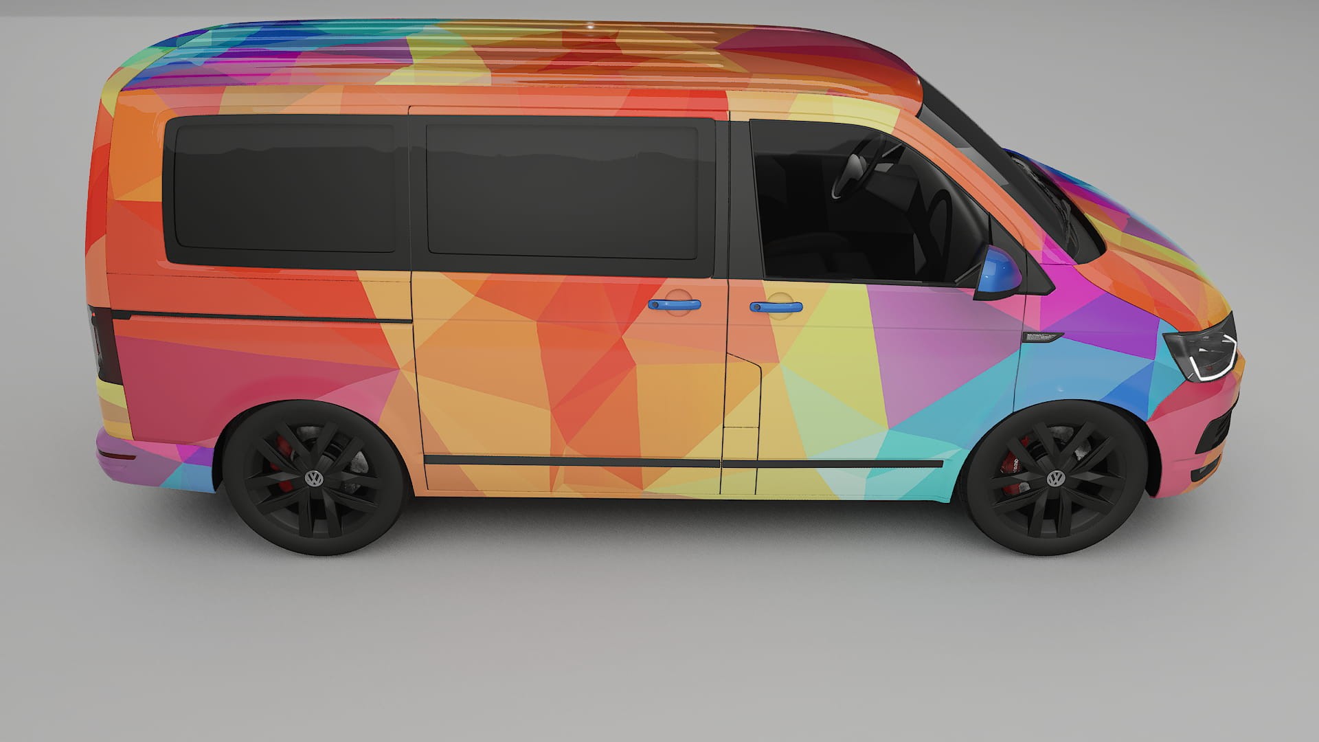 VW Transporter T6 Multivan VECTOR VIBE – Designad Wrap PPF-sats i utskrivbar polyuretanfilm