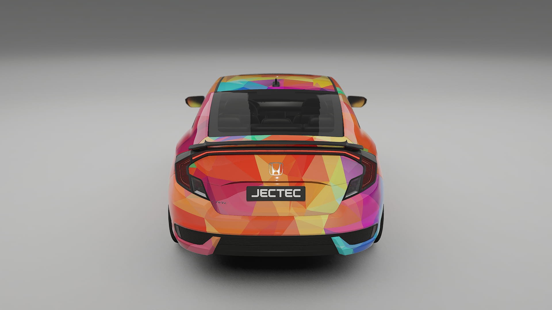 Honda Civic coupe prefacelift pre-LCI VECTOR VIBE – Designad Wrap PPF-sats i utskrivbar polyuretanfilm