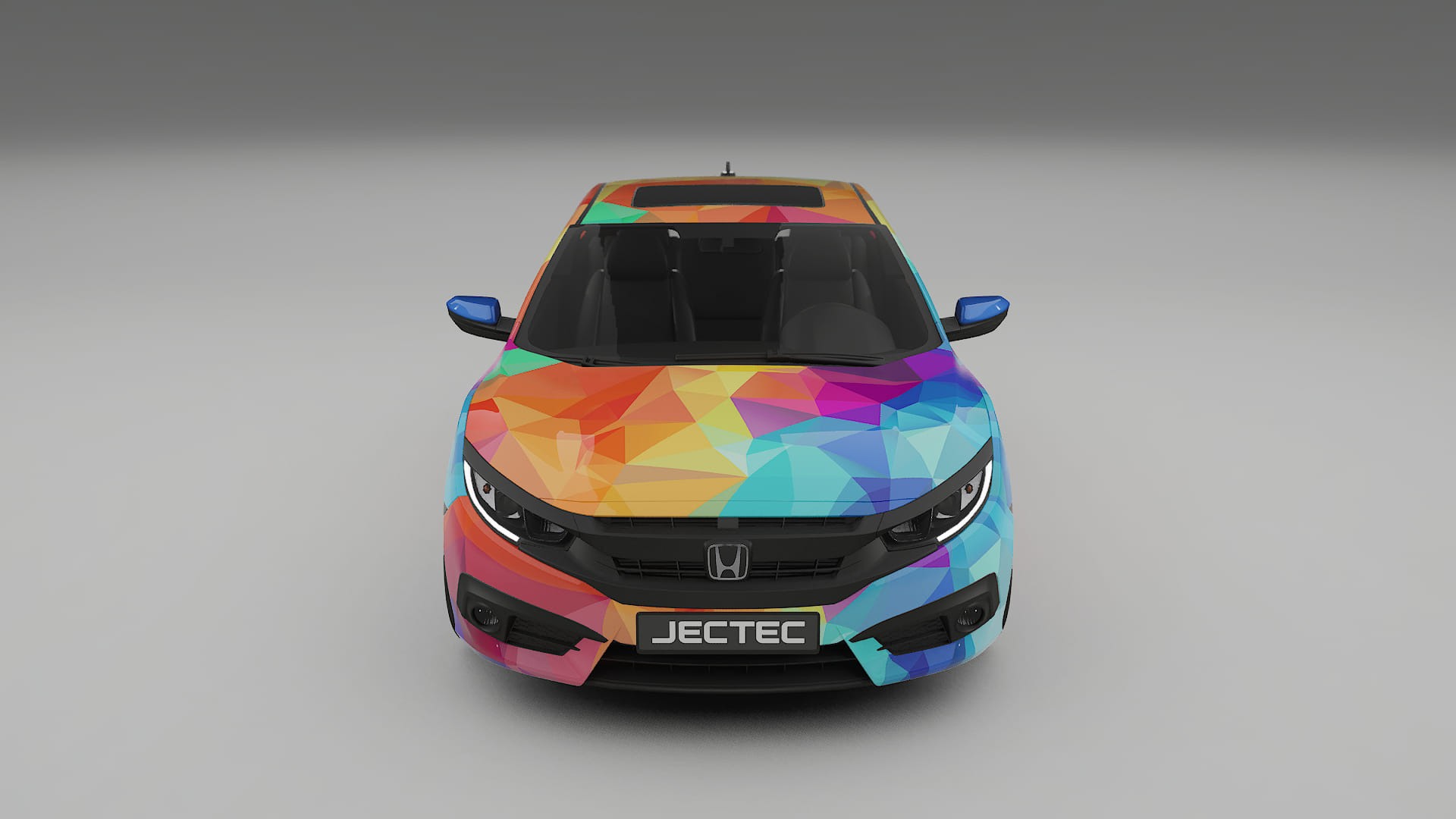 Honda Civic coupe prefacelift pre-LCI VECTOR VIBE – Designad Wrap PPF-sats i utskrivbar polyuretanfilm
