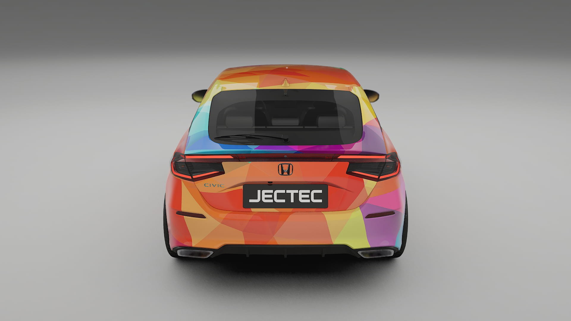Honda Civic hatchback VECTOR VIBE – Designad Wrap PPF-sats i utskrivbar polyuretanfilm