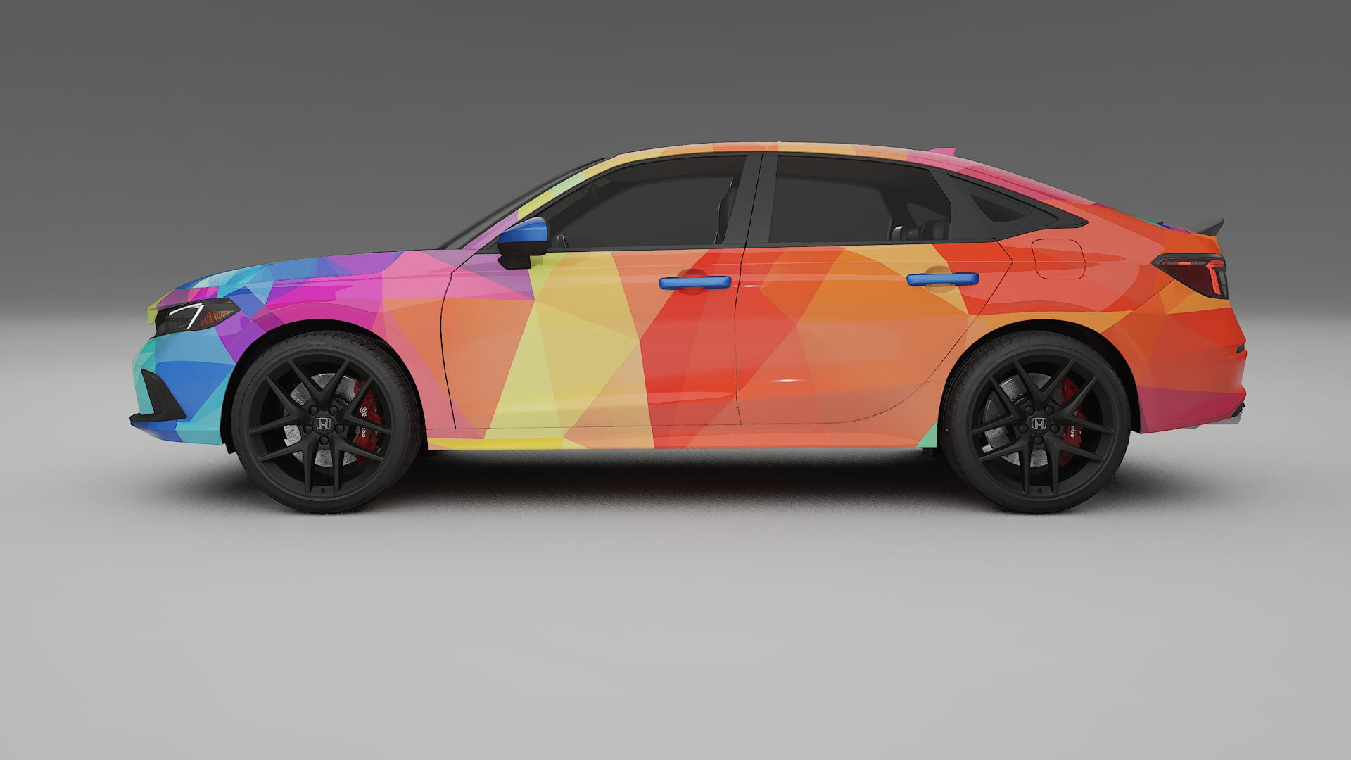 Honda Civic Si VECTOR VIBE – Designad Wrap PPF-sats i utskrivbar polyuretanfilm