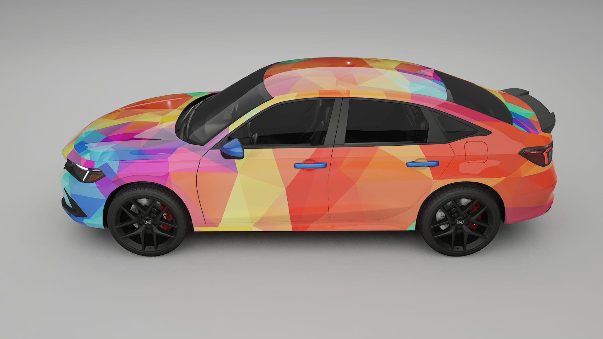 Honda Civic Si VECTOR VIBE – Designad Wrap PPF-sats i utskrivbar polyuretanfilm