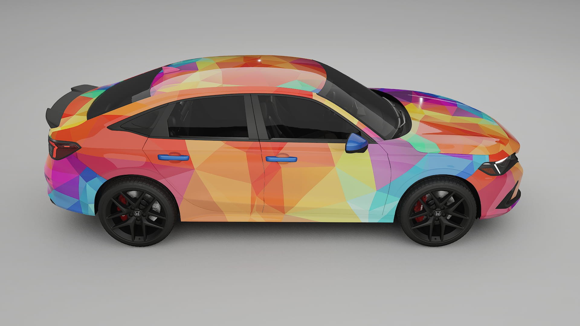 Honda Civic Si VECTOR VIBE – Designad Wrap PPF-sats i utskrivbar polyuretanfilm