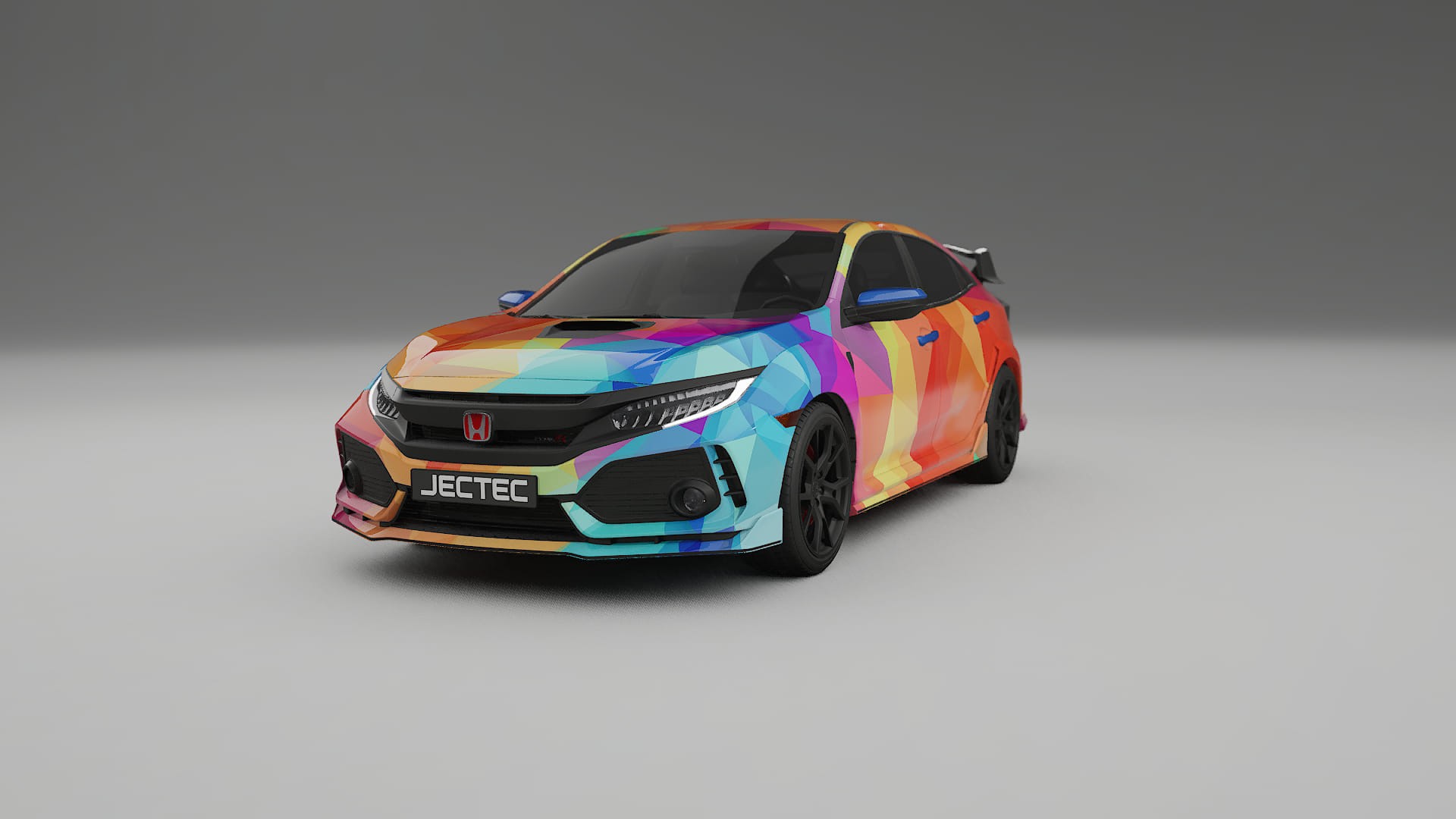 Honda Civic Type-R VECTOR VIBE – Designad Wrap PPF-sats i utskrivbar polyuretanfilm