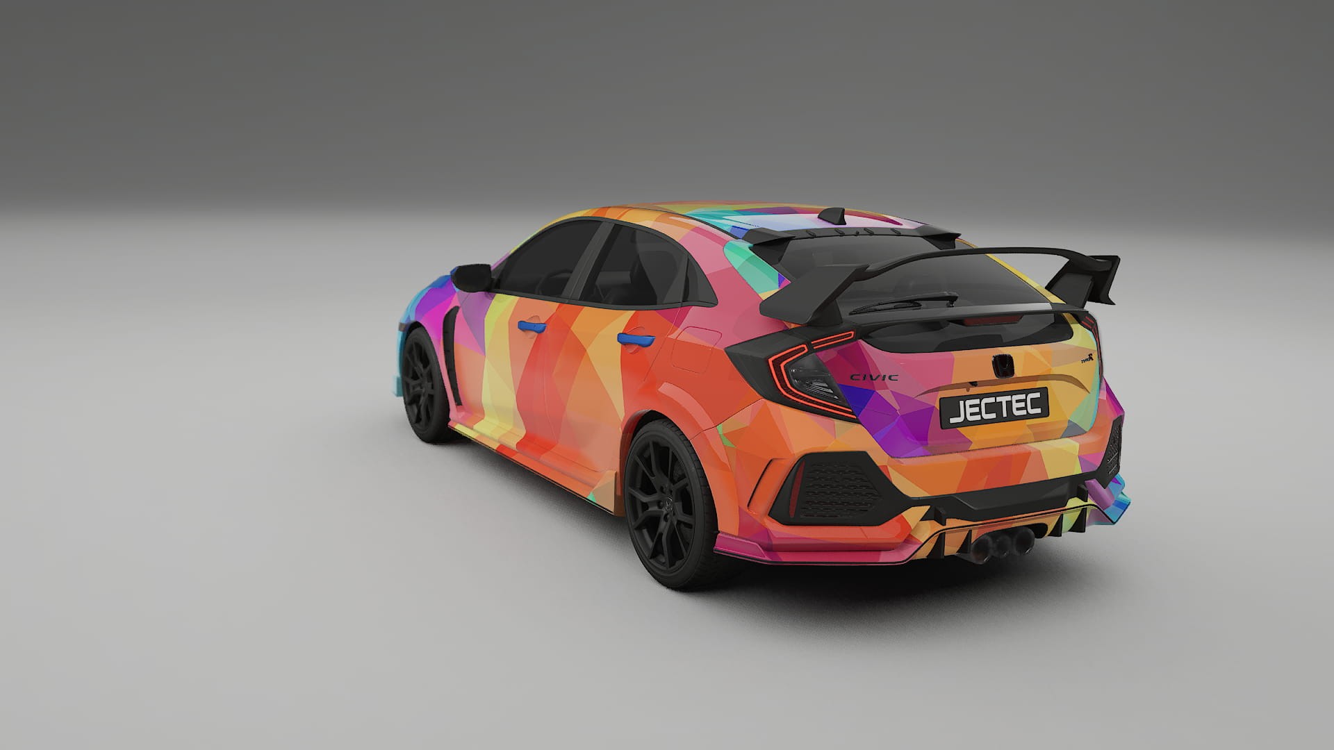Honda Civic Type-R VECTOR VIBE – Designad Wrap PPF-sats i utskrivbar polyuretanfilm