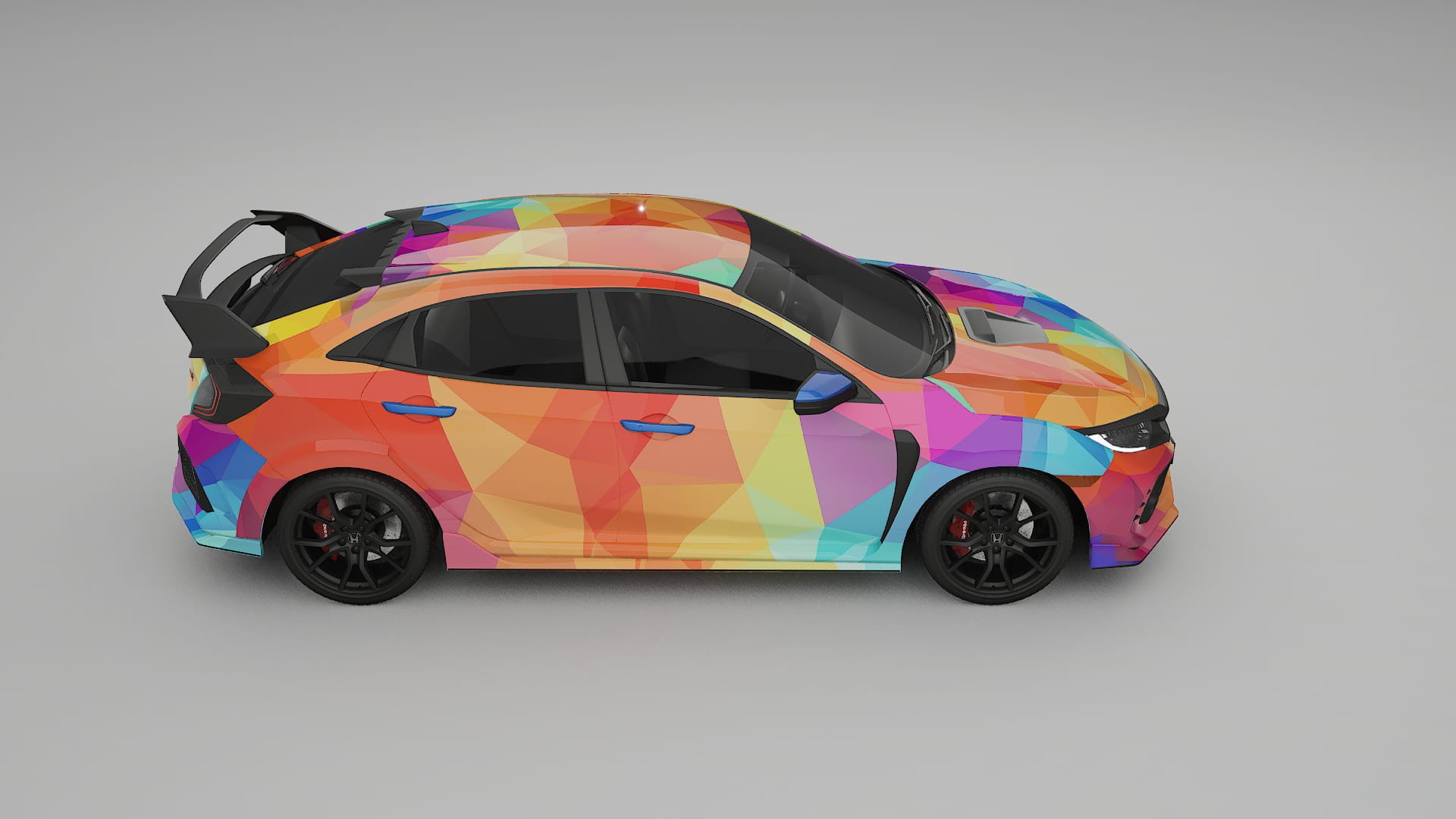 Honda Civic Type-R VECTOR VIBE – Designad Wrap PPF-sats i utskrivbar polyuretanfilm