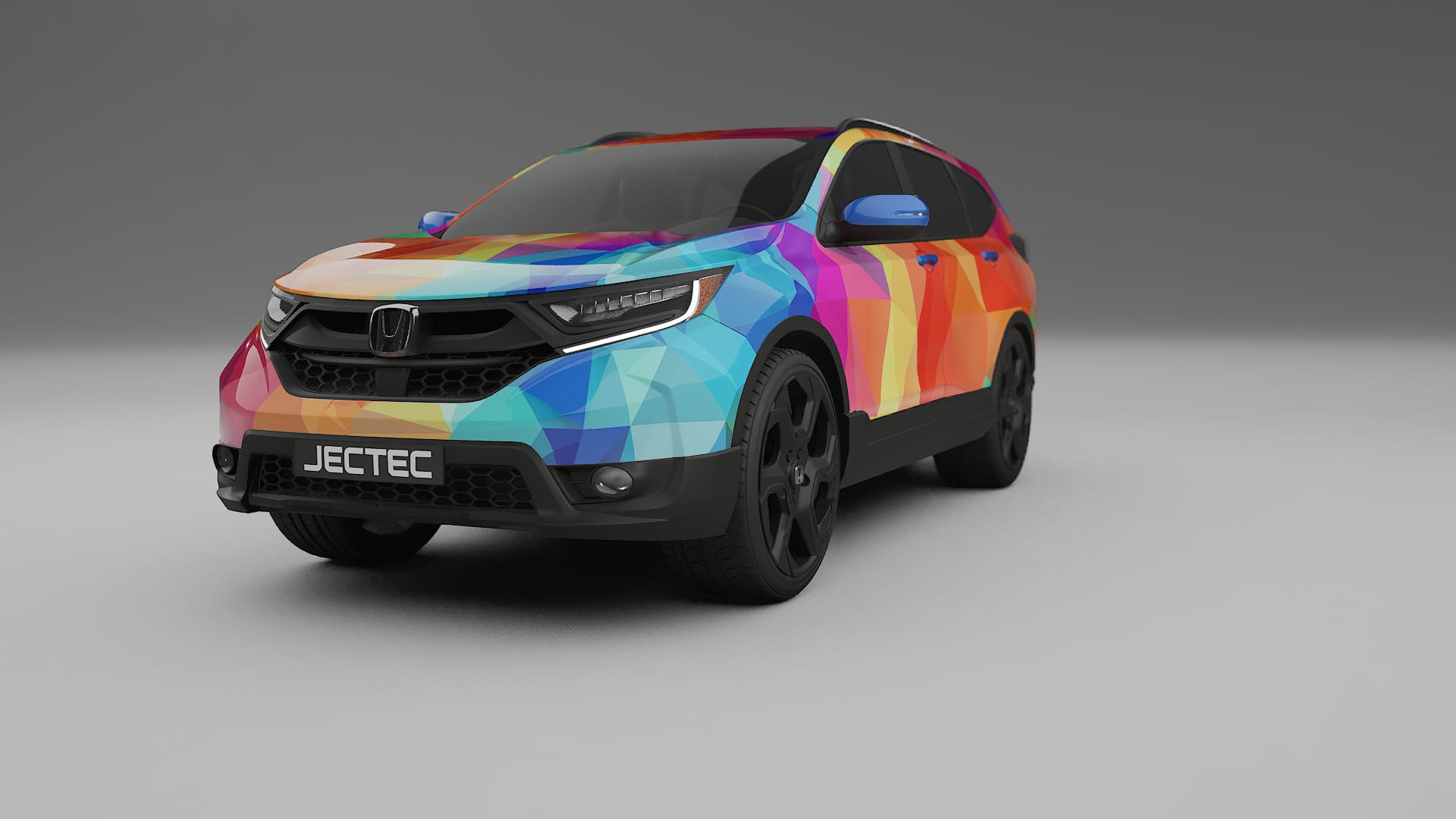 Honda CRV Touring prefacelift pre-LCI VECTOR VIBE – Designad Wrap PPF-sats i utskrivbar polyuretanfilm