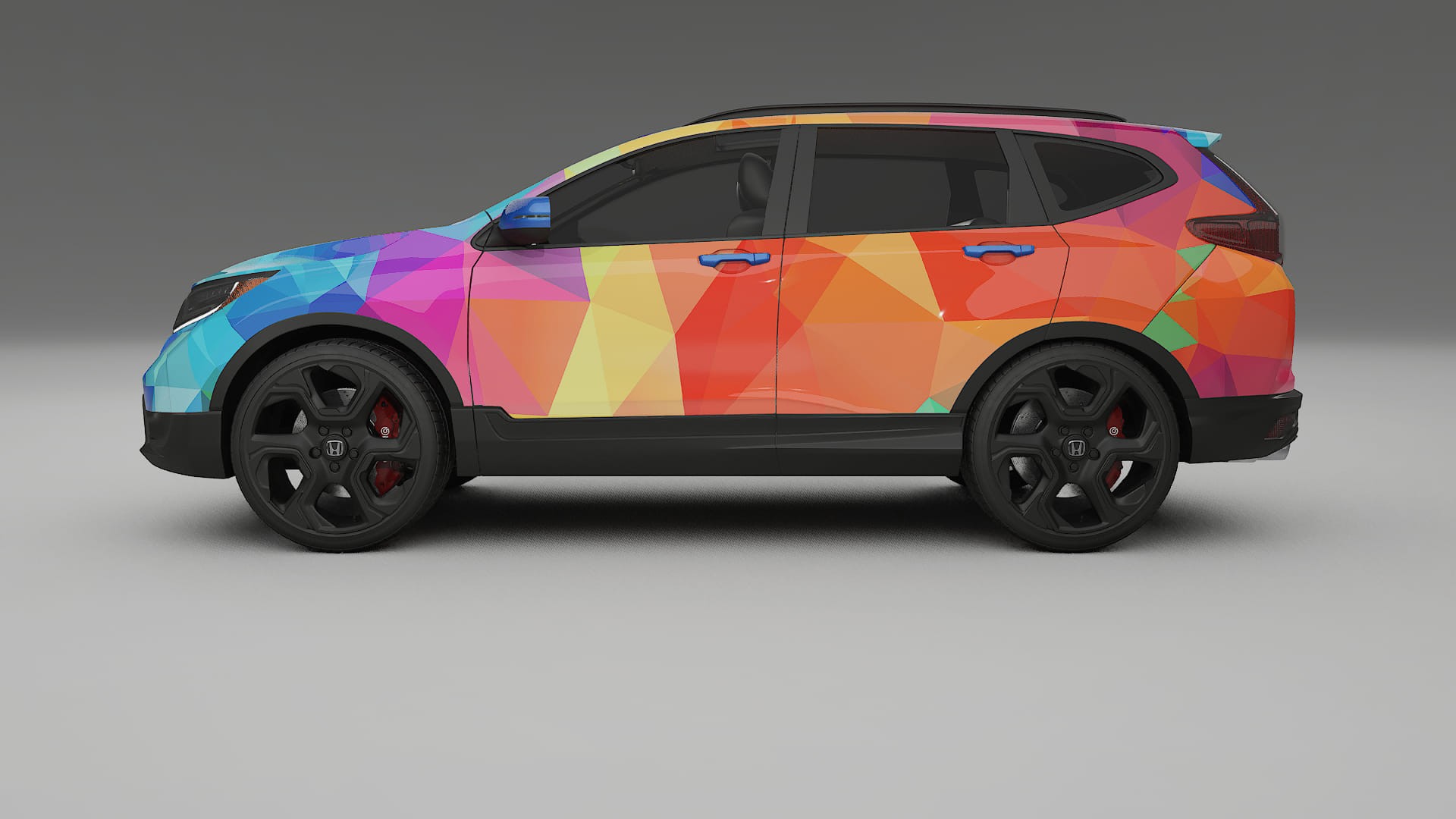 Honda CRV Touring prefacelift pre-LCI VECTOR VIBE – Designad Wrap PPF-sats i utskrivbar polyuretanfilm