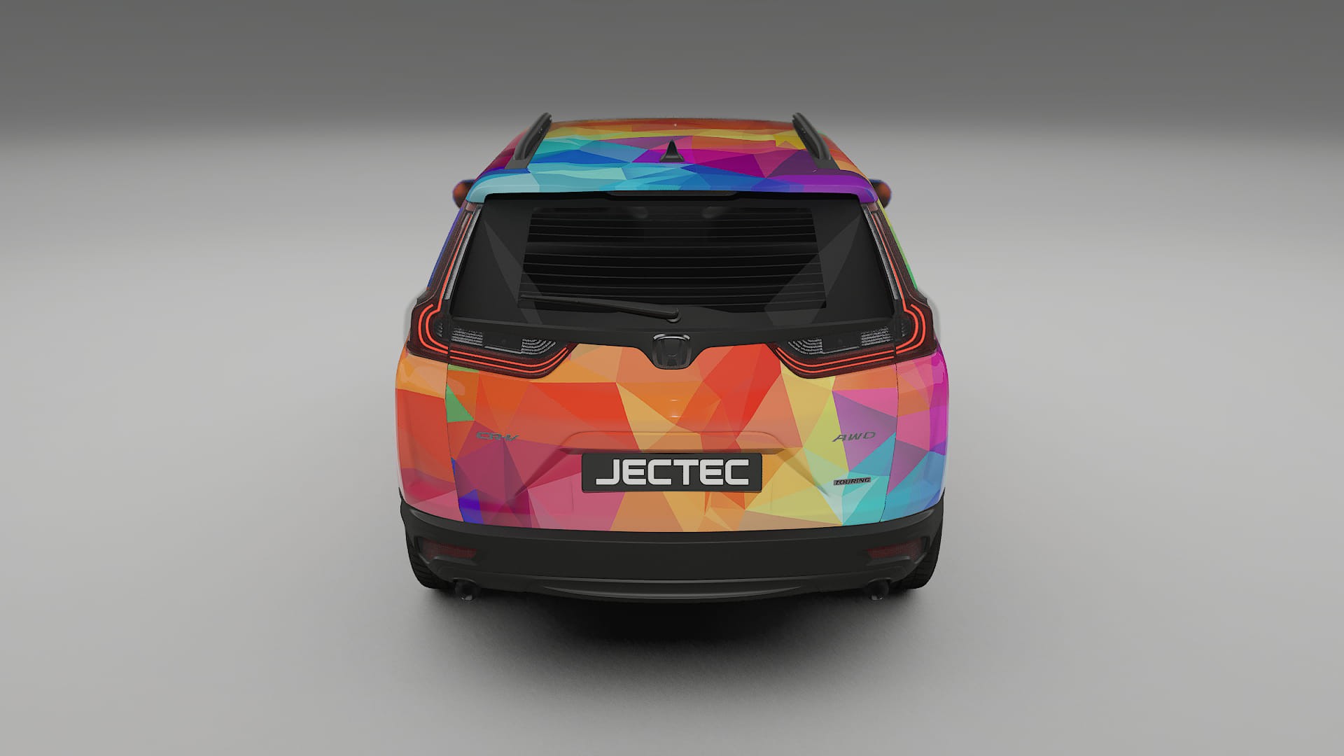 Honda CRV Touring prefacelift pre-LCI VECTOR VIBE – Designad Wrap PPF-sats i utskrivbar polyuretanfilm