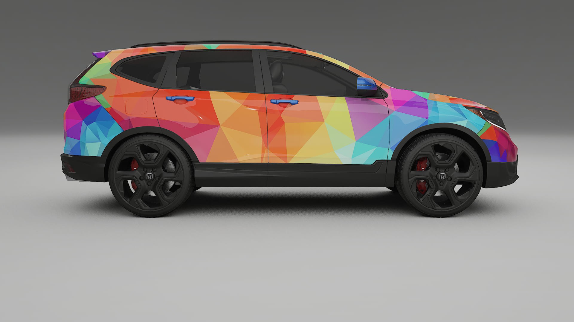 Honda CRV Touring prefacelift pre-LCI VECTOR VIBE – Designad Wrap PPF-sats i utskrivbar polyuretanfilm