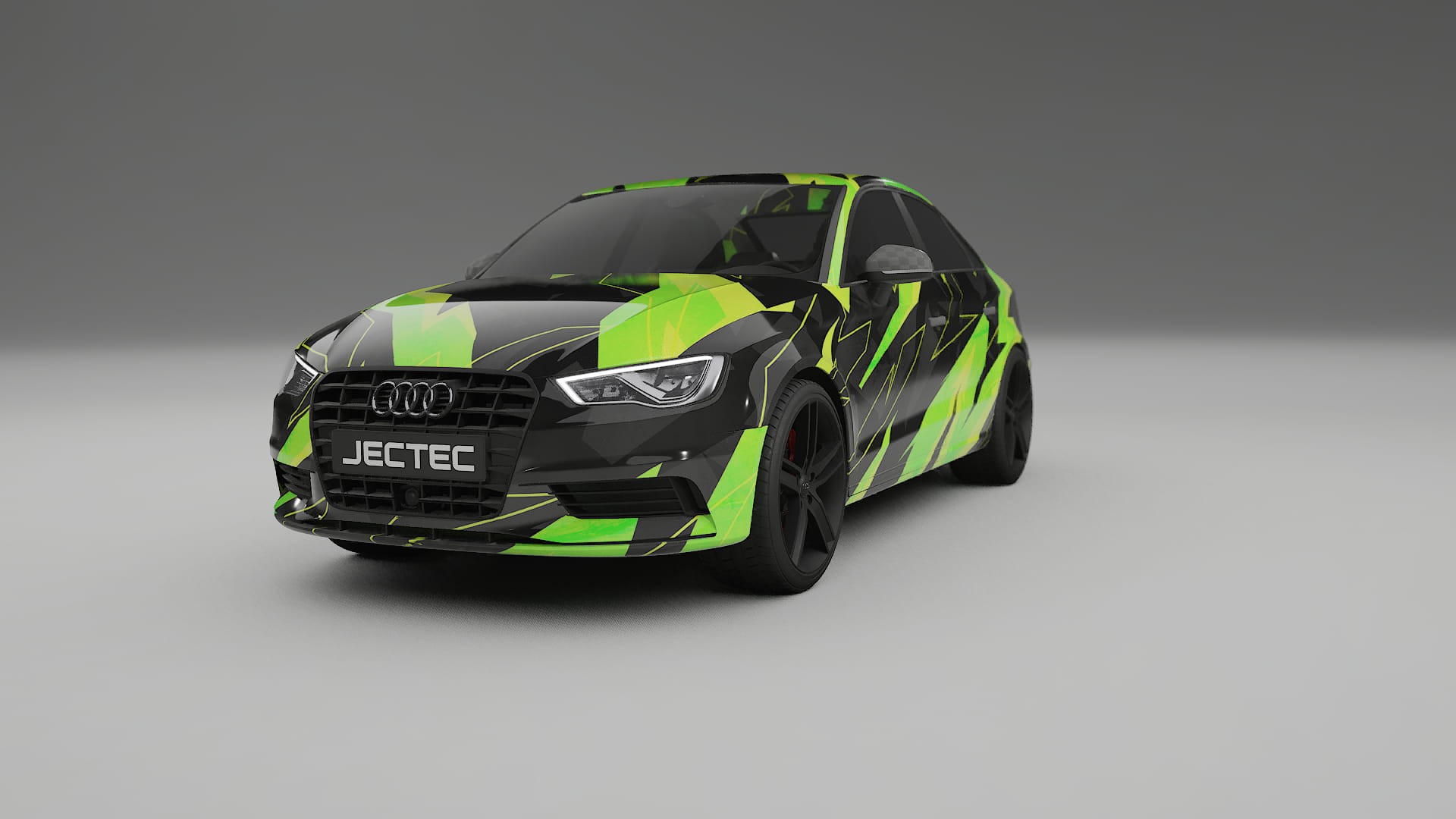 Audi A3 8V sedan prefacelift pre-LCI NINJA TURTLES – Designad Wrap PPF-sats i utskrivbar polyuretanfilm