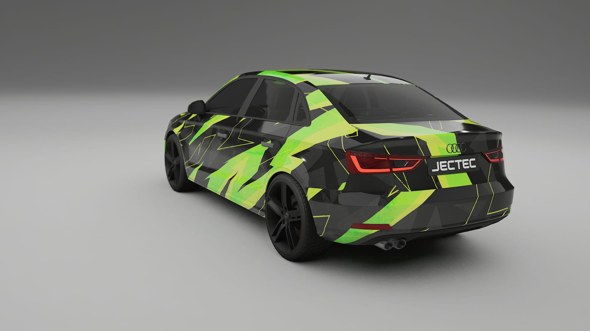 Audi A3 8V sedan prefacelift pre-LCI NINJA TURTLES – Designad Wrap PPF-sats i utskrivbar polyuretanfilm