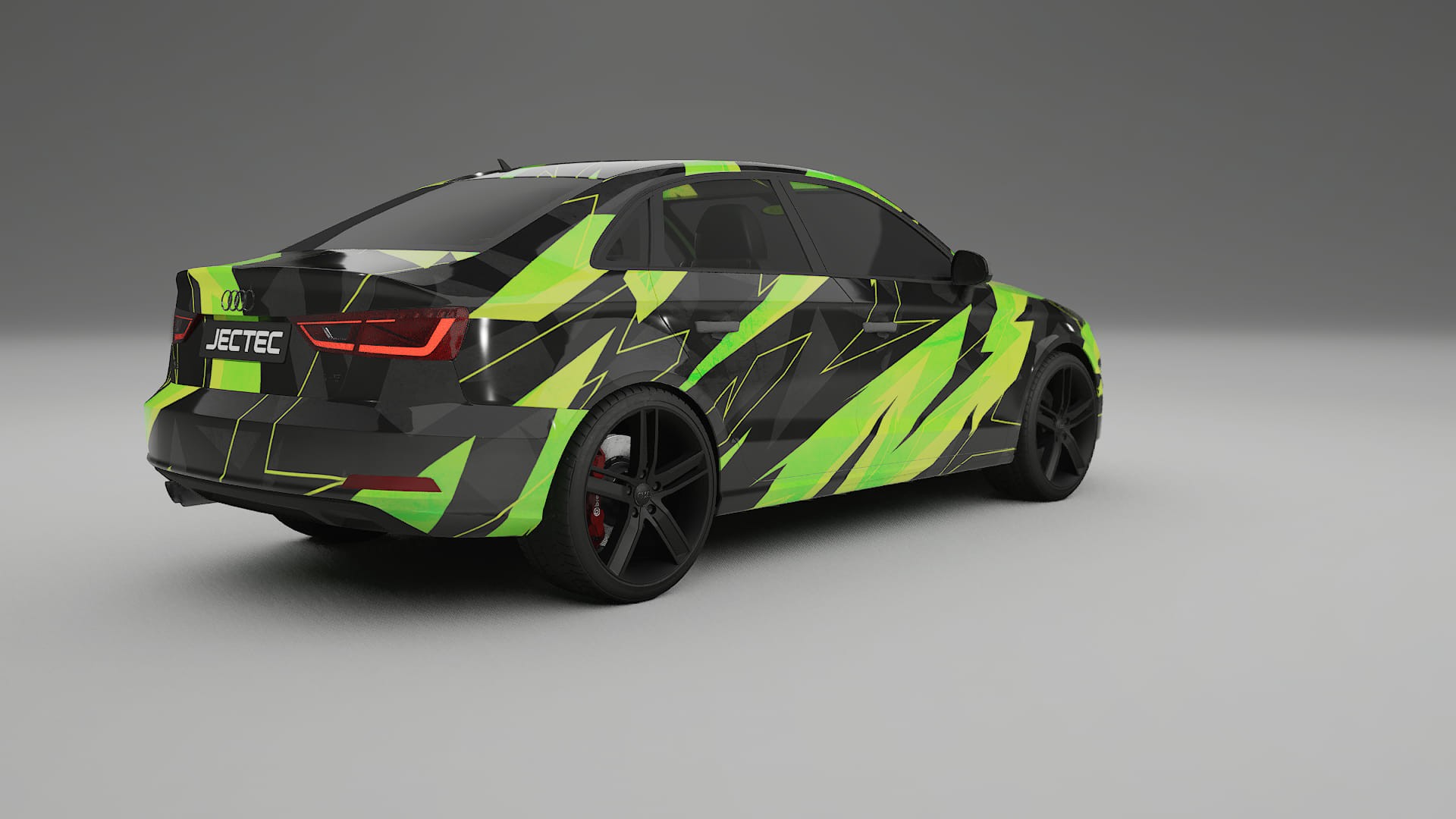 Audi A3 8V sedan prefacelift pre-LCI NINJA TURTLES – Designad Wrap PPF-sats i utskrivbar polyuretanfilm