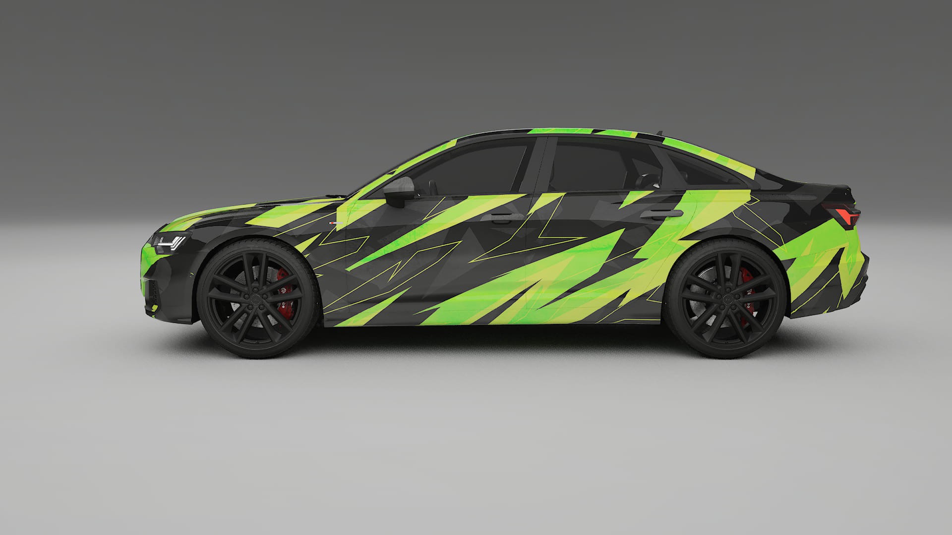 Audi A6 S-Line C8 NINJA TURTLES – Designad Wrap PPF-sats i utskrivbar polyuretanfilm