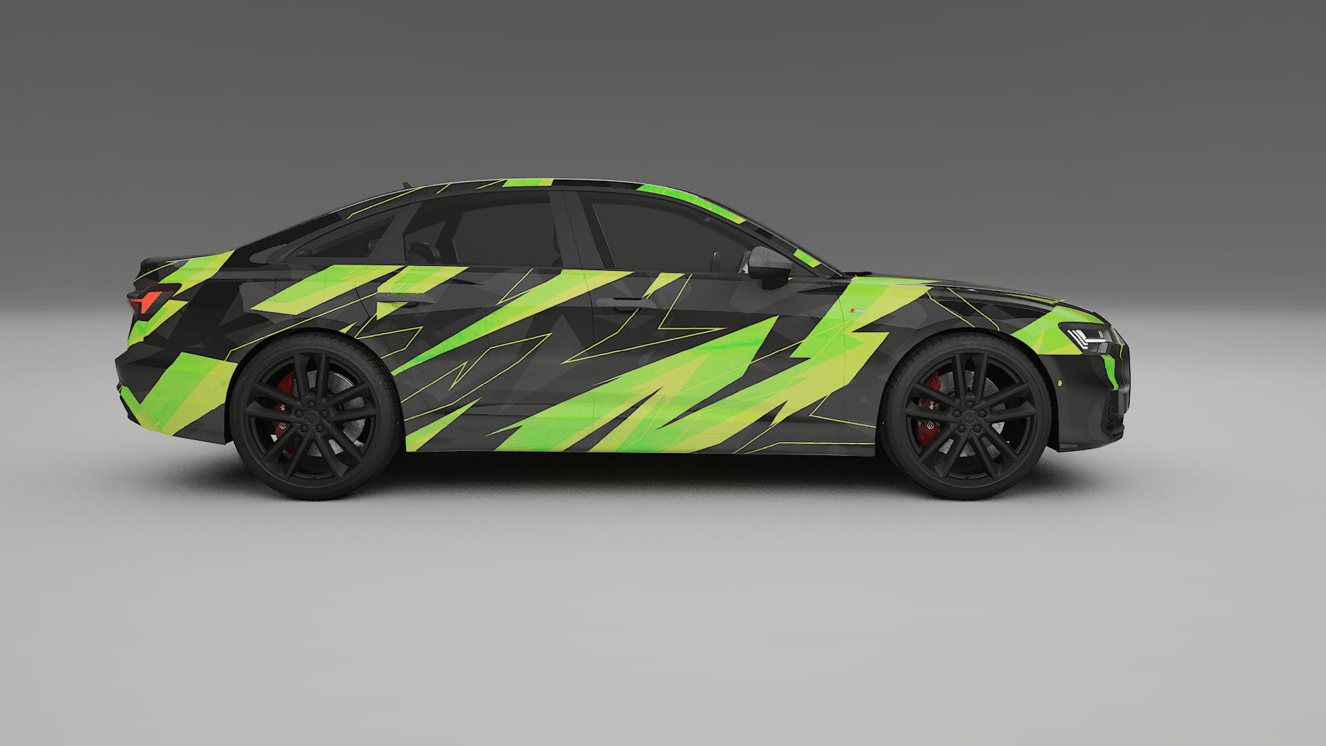 Audi A6 S-Line C8 NINJA TURTLES – Designad Wrap PPF-sats i utskrivbar polyuretanfilm