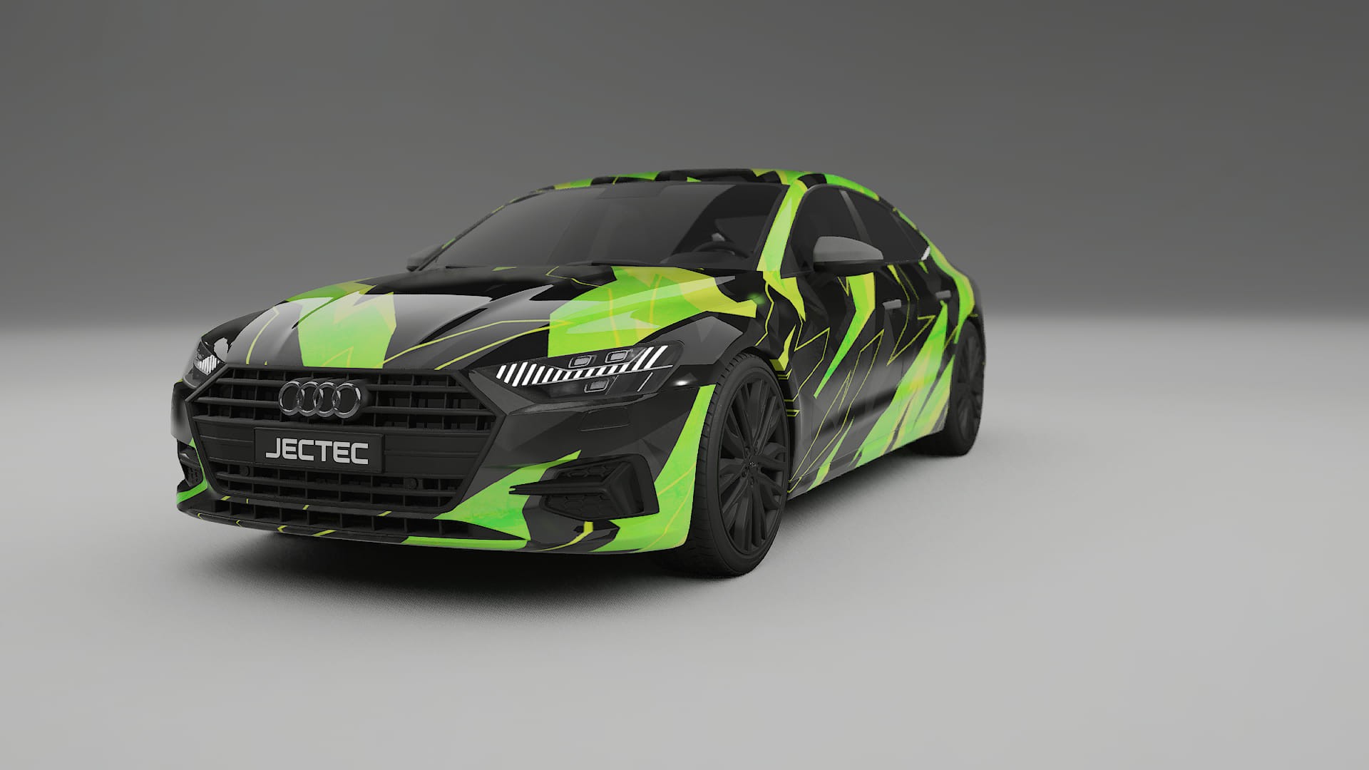 Audi A7 C8 Sportback prefacelift pre-LCI NINJA TURTLES – Designad Wrap PPF-sats i utskrivbar polyuretanfilm