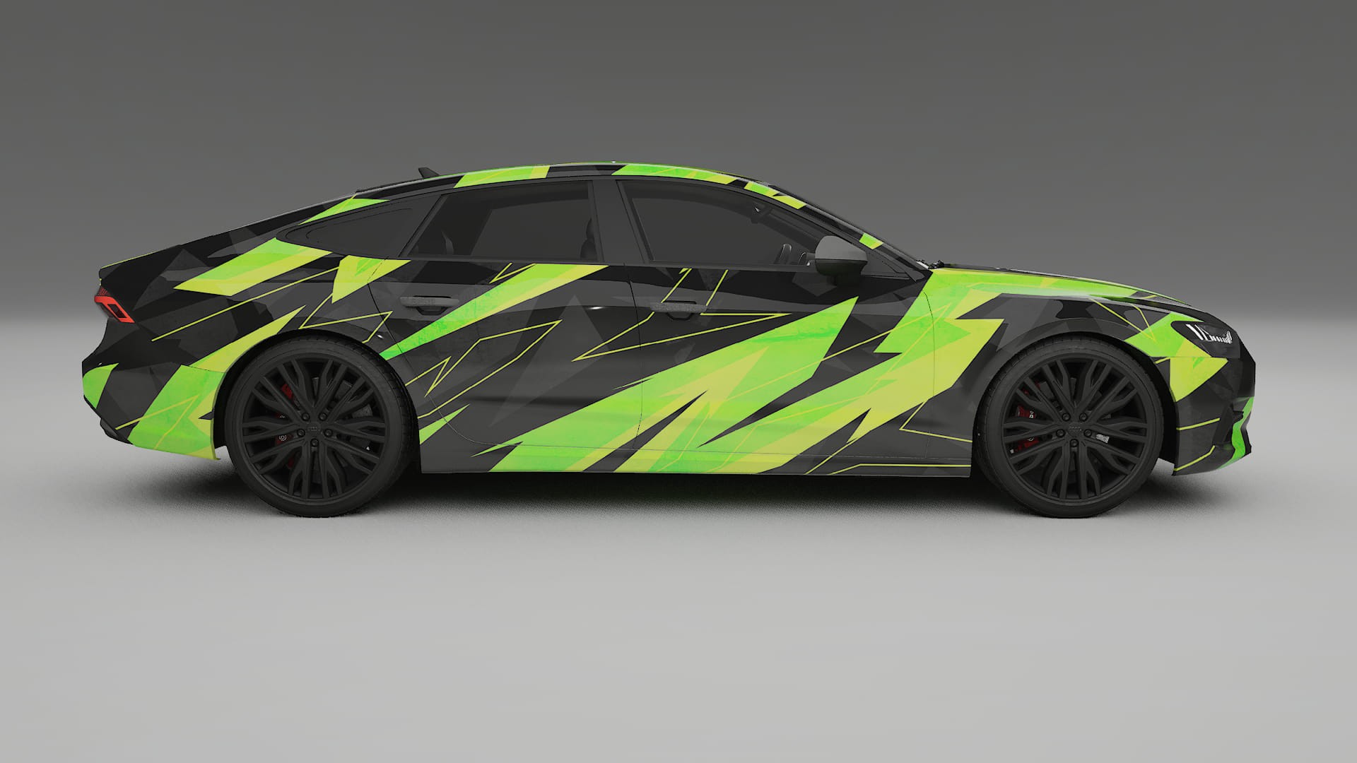 Audi A7 C8 Sportback prefacelift pre-LCI NINJA TURTLES – Designad Wrap PPF-sats i utskrivbar polyuretanfilm