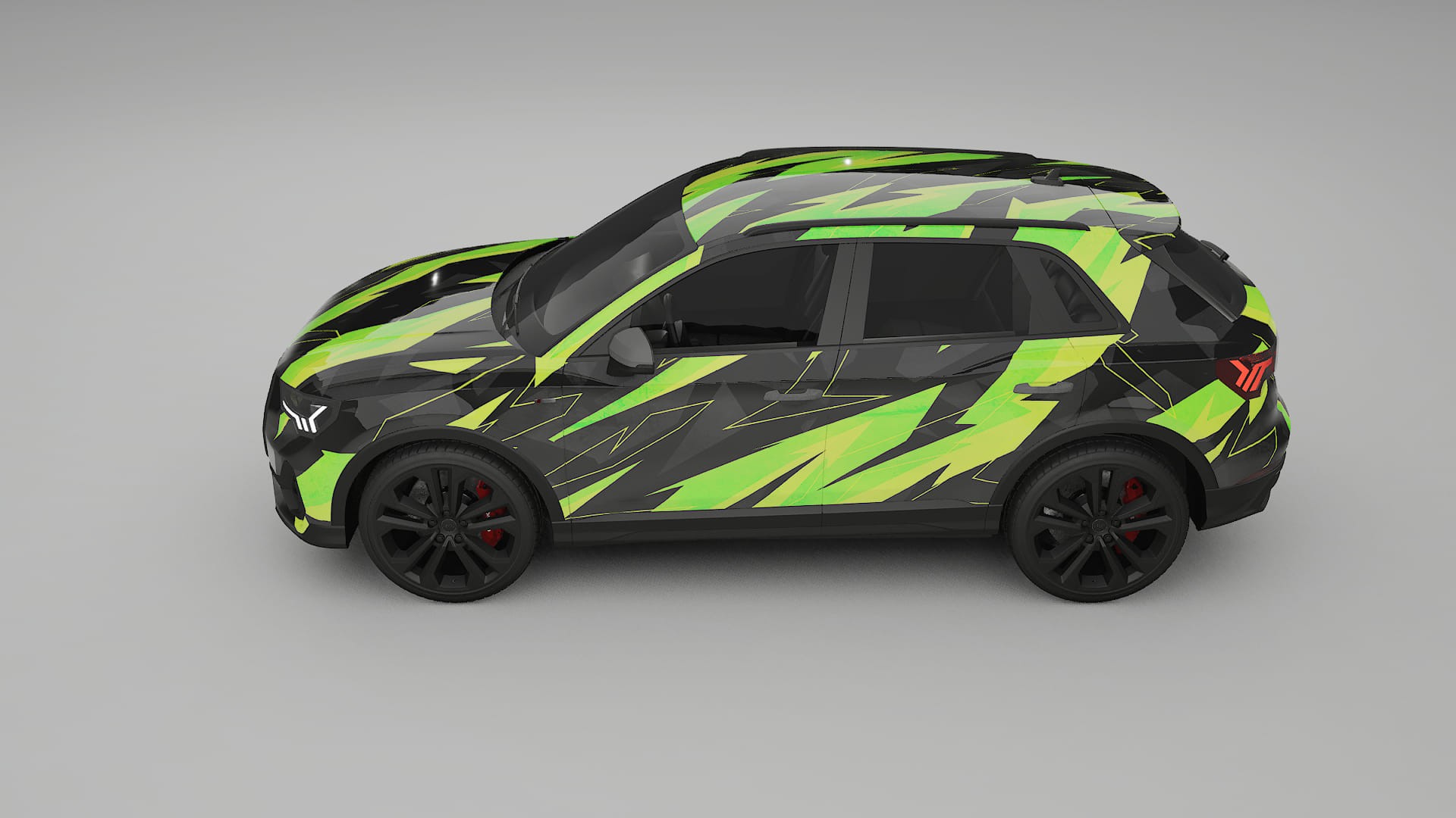 Audi Q3 S-Line F3 NINJA TURTLES – Designad Wrap PPF-sats i utskrivbar polyuretanfilm