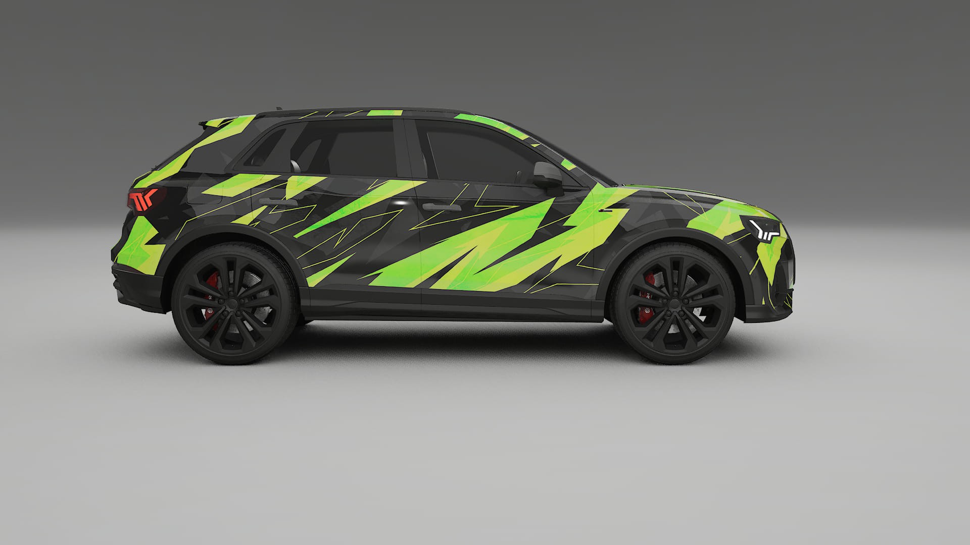 Audi Q3 S-Line F3 NINJA TURTLES – Designad Wrap PPF-sats i utskrivbar polyuretanfilm